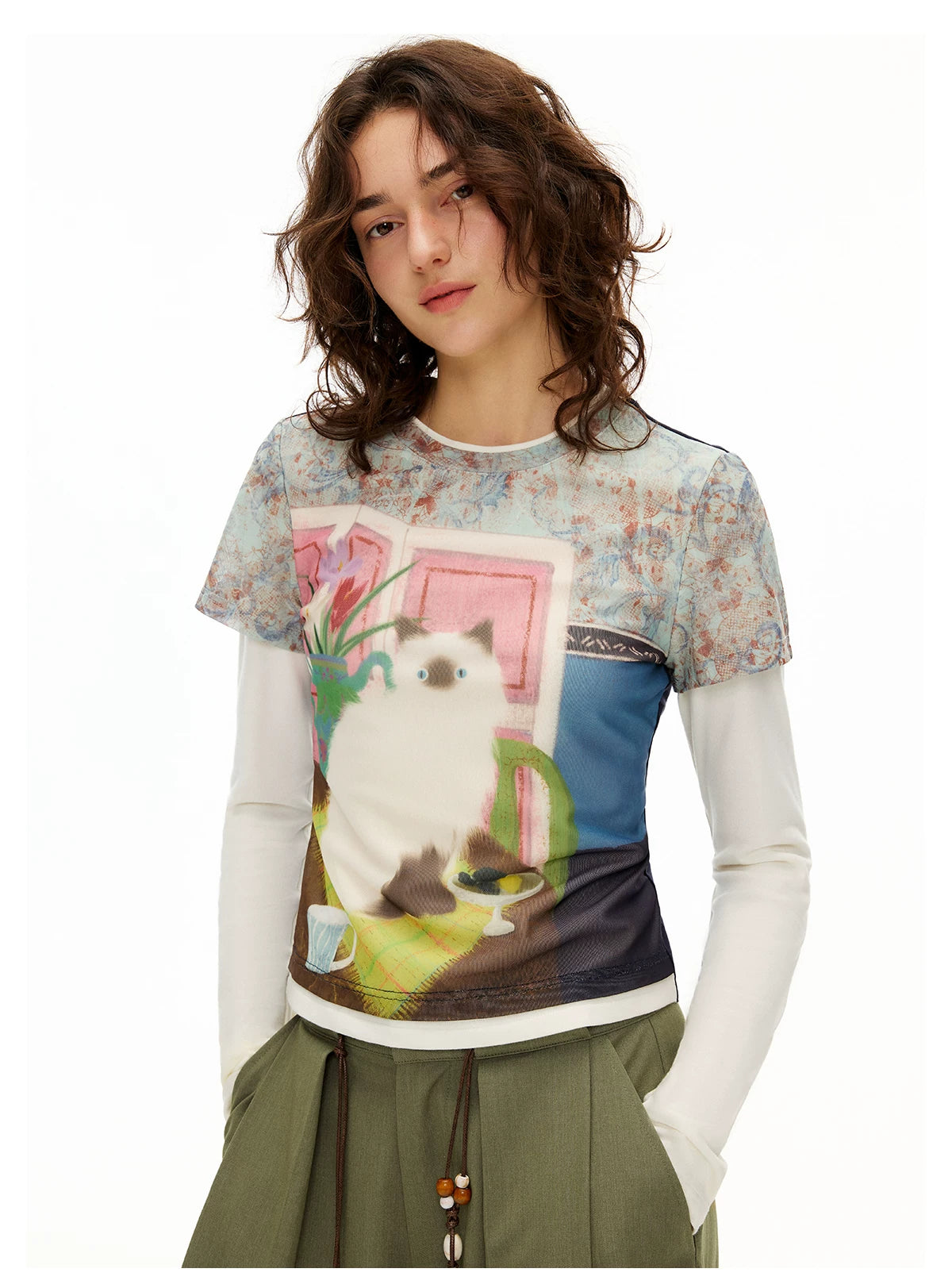 Gallery Cat Dreamscape Mesh Tee
