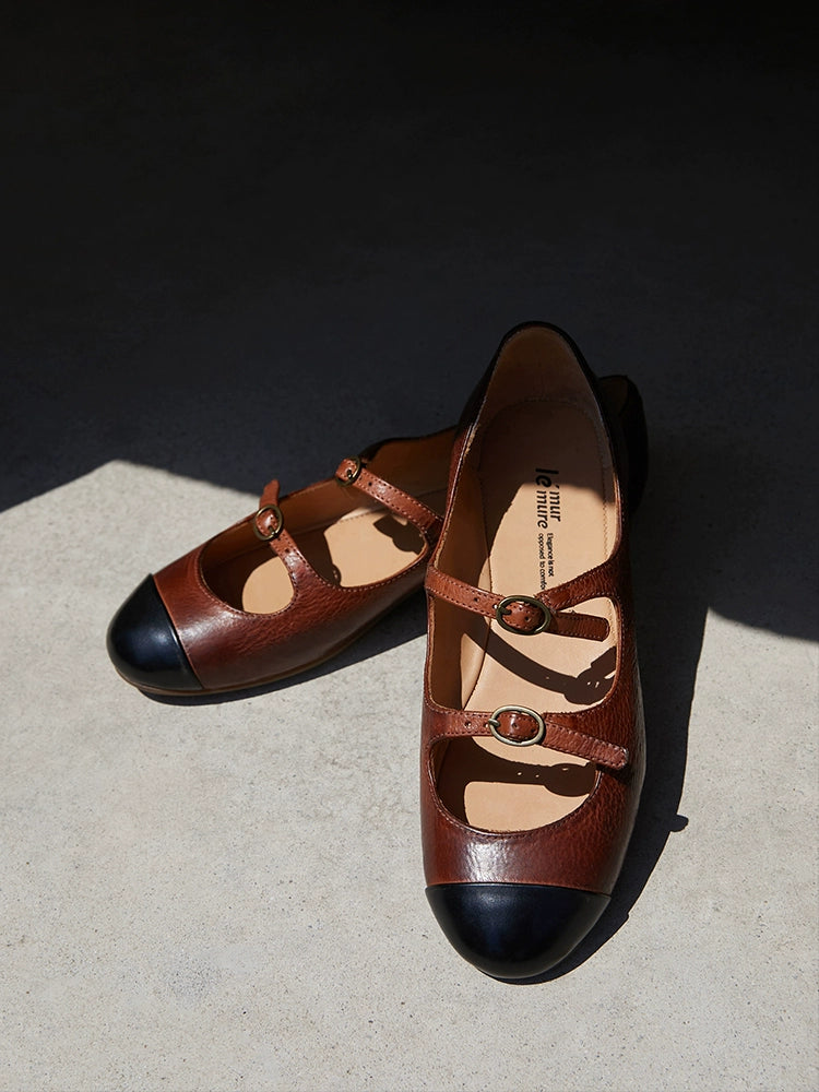 Flats with Double Straps and Buckles
