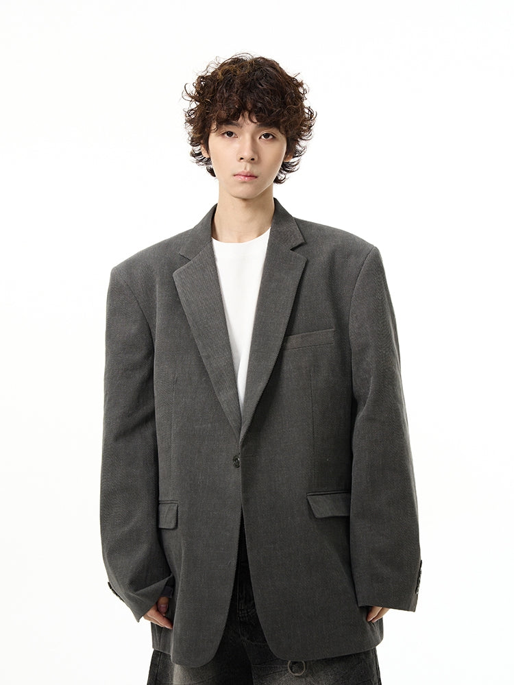 Relaxed Fit Casual Tailored Jacket - chiclara