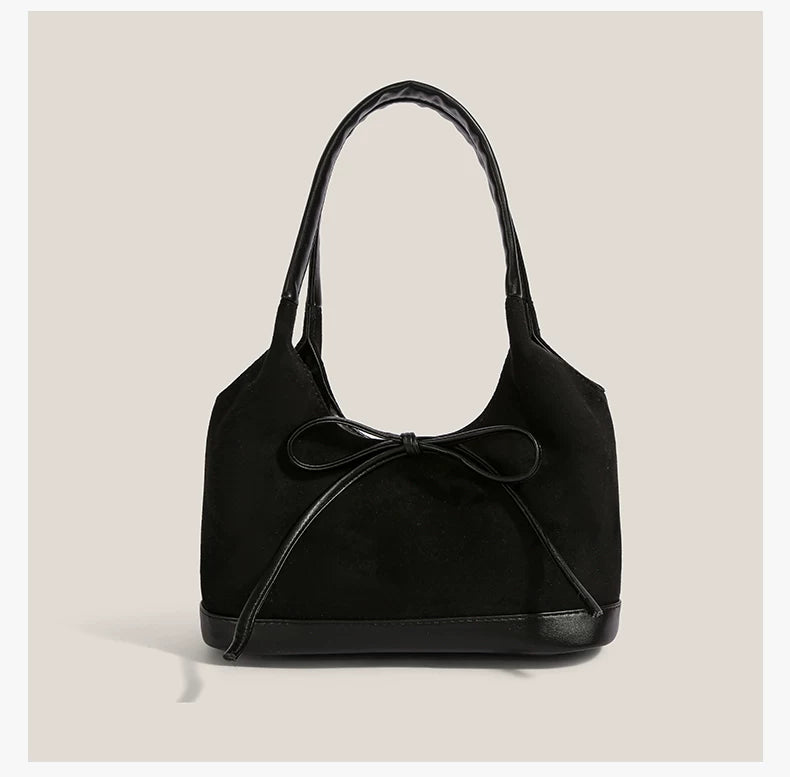 Velvet Bow Shoulder Bag