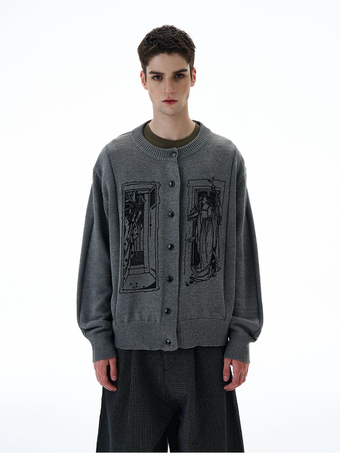 Tarot Window Graphic Knit Cardigan