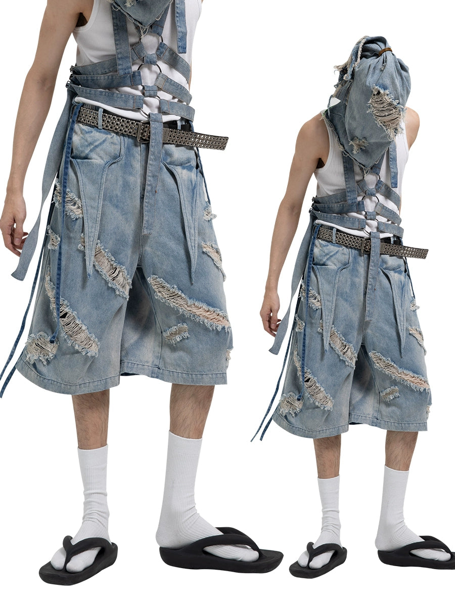 DND4DES Denim Bermudas de mezclilla