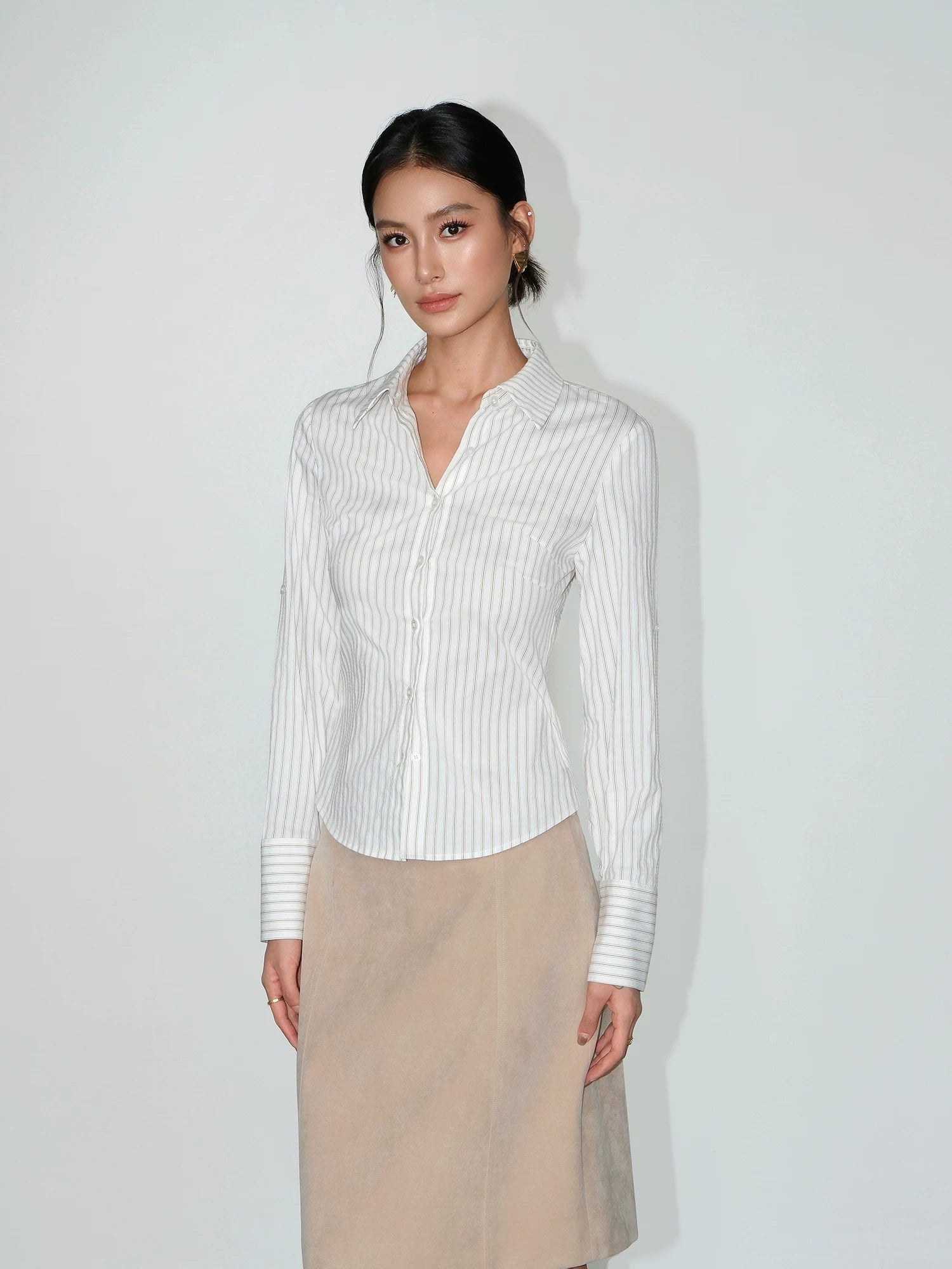 Contour Stripe Tailored Shirt