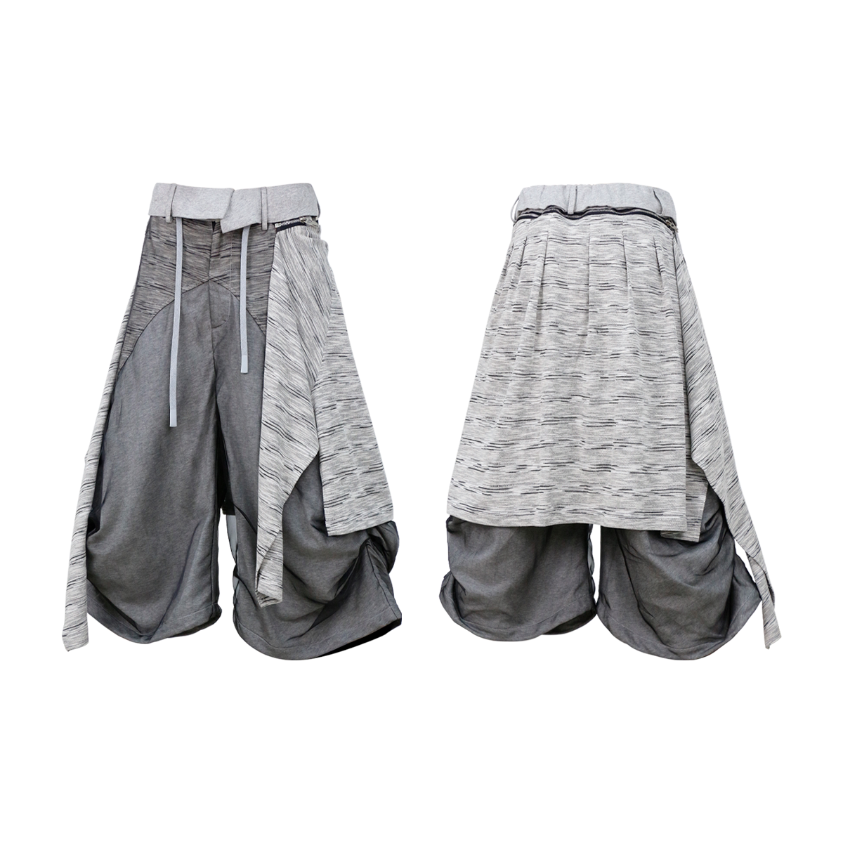Zip Drape Barrel Cropped Pants