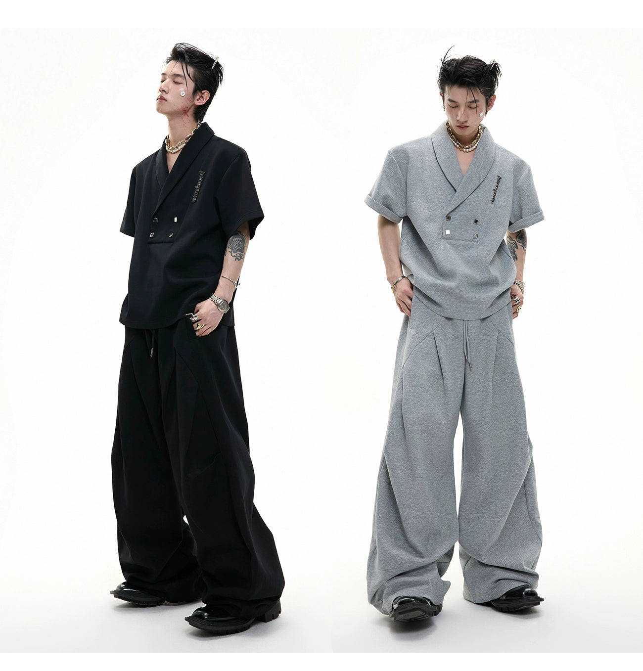 Metal Embellished Sports Suit