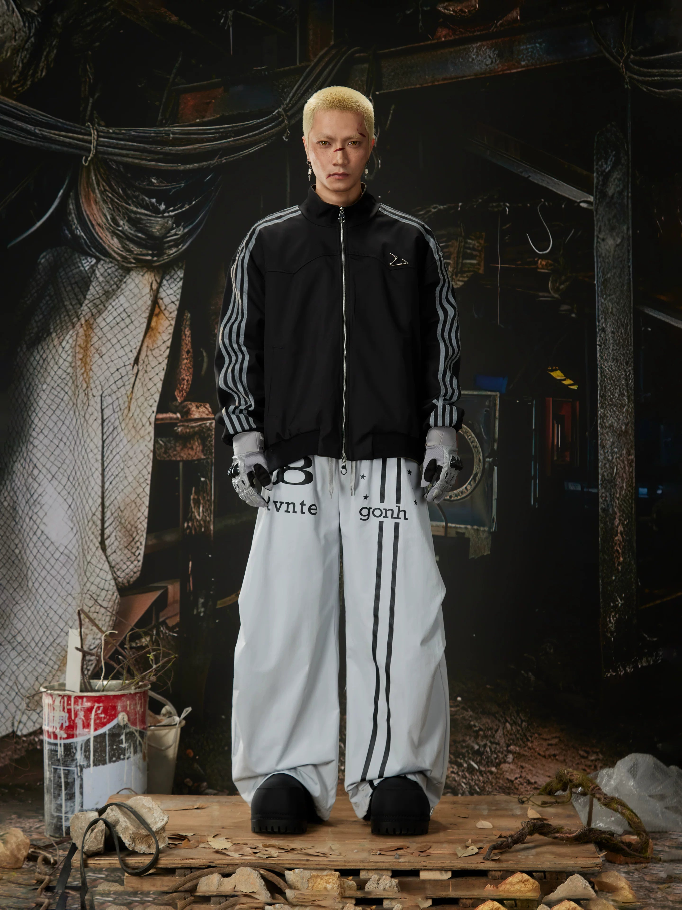 Rally Astro‑Stripe Track Pants