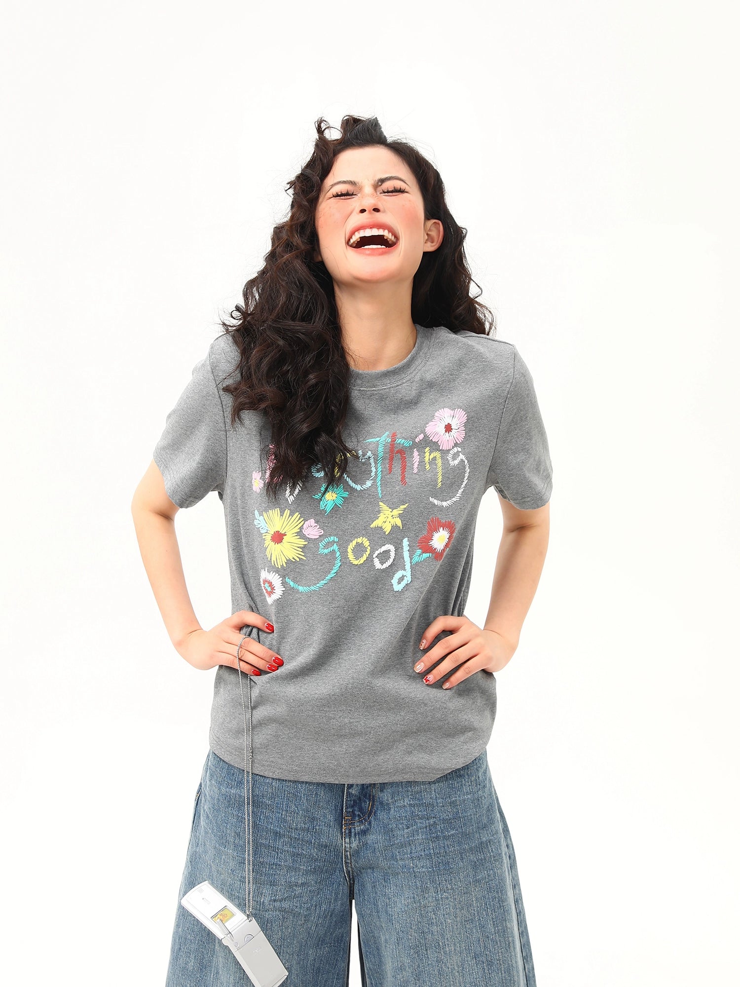 Floral Good Vibes Graphic Tee