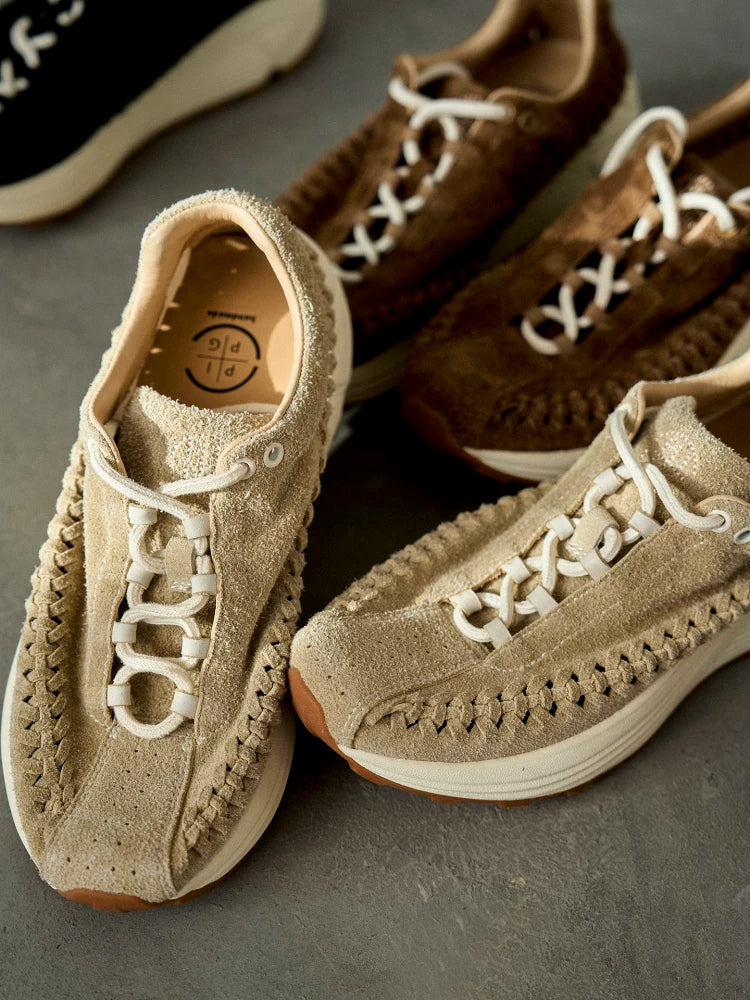 Handwoven Suede Runner Sneakers