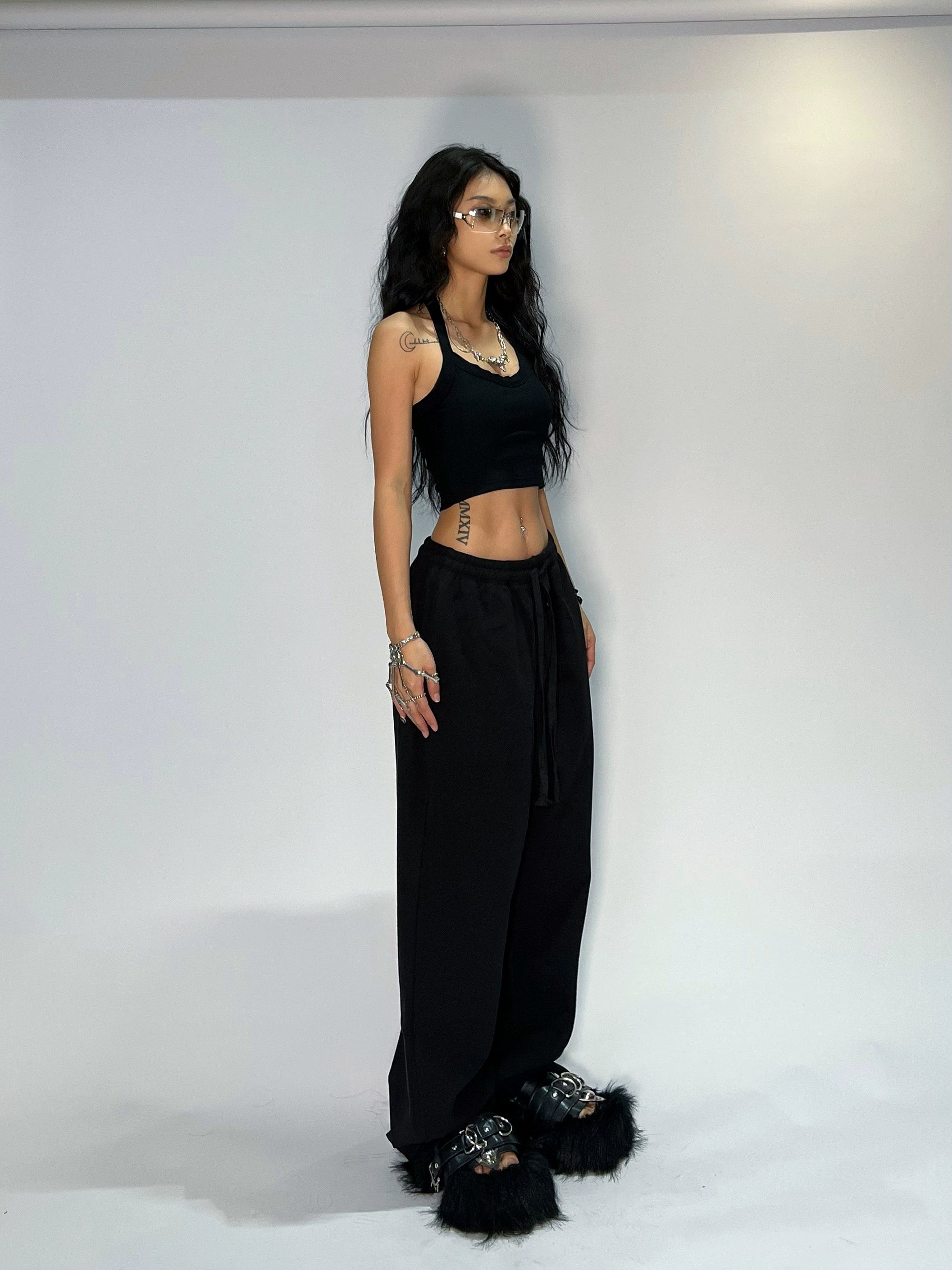 Spicy Solid Color Loose Jazz Dance Pants - chiclara