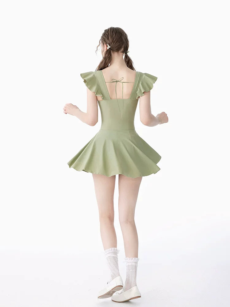 Sage Garden Twirl Skater Swimsuit