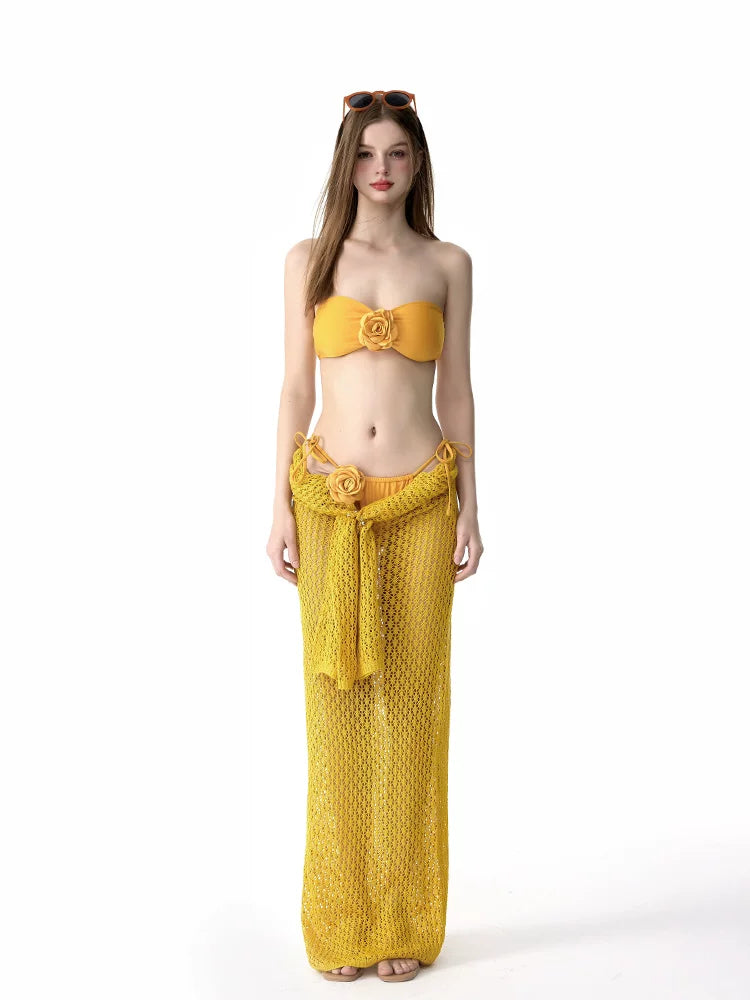 Bloom Crochet Maxi Bikini Set