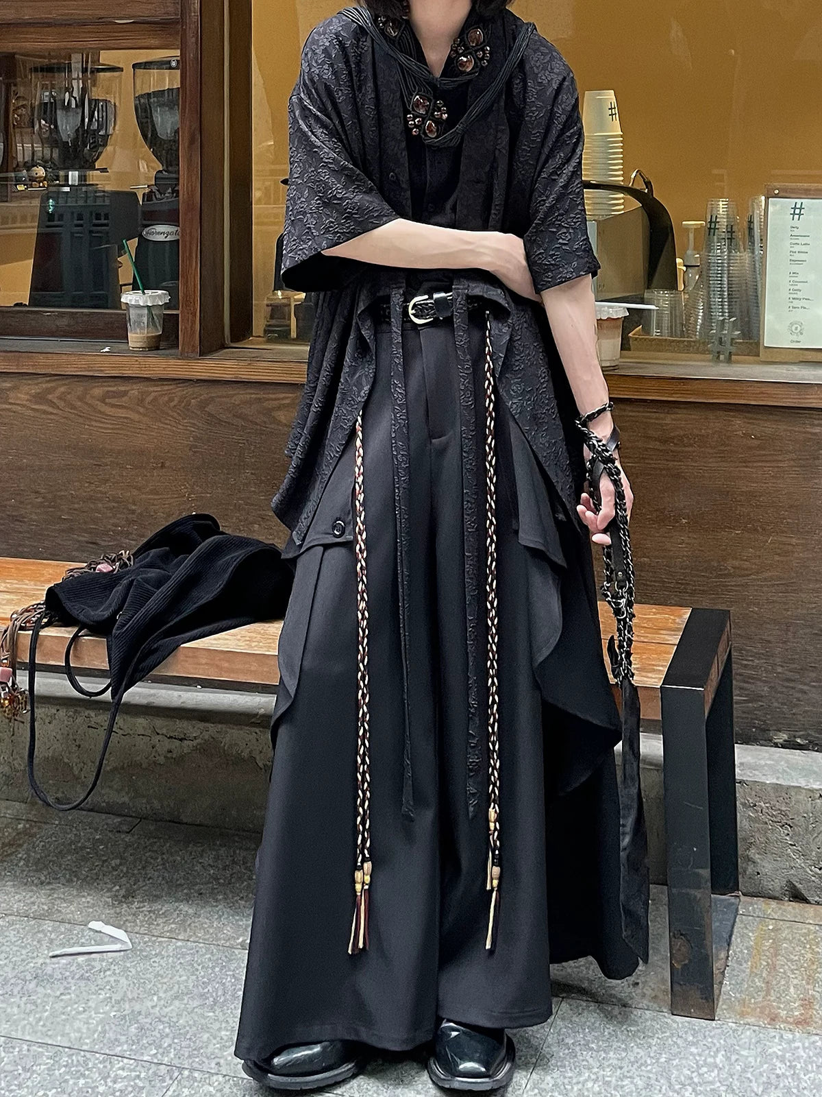 Nocturne Draped Wide-Leg Pants