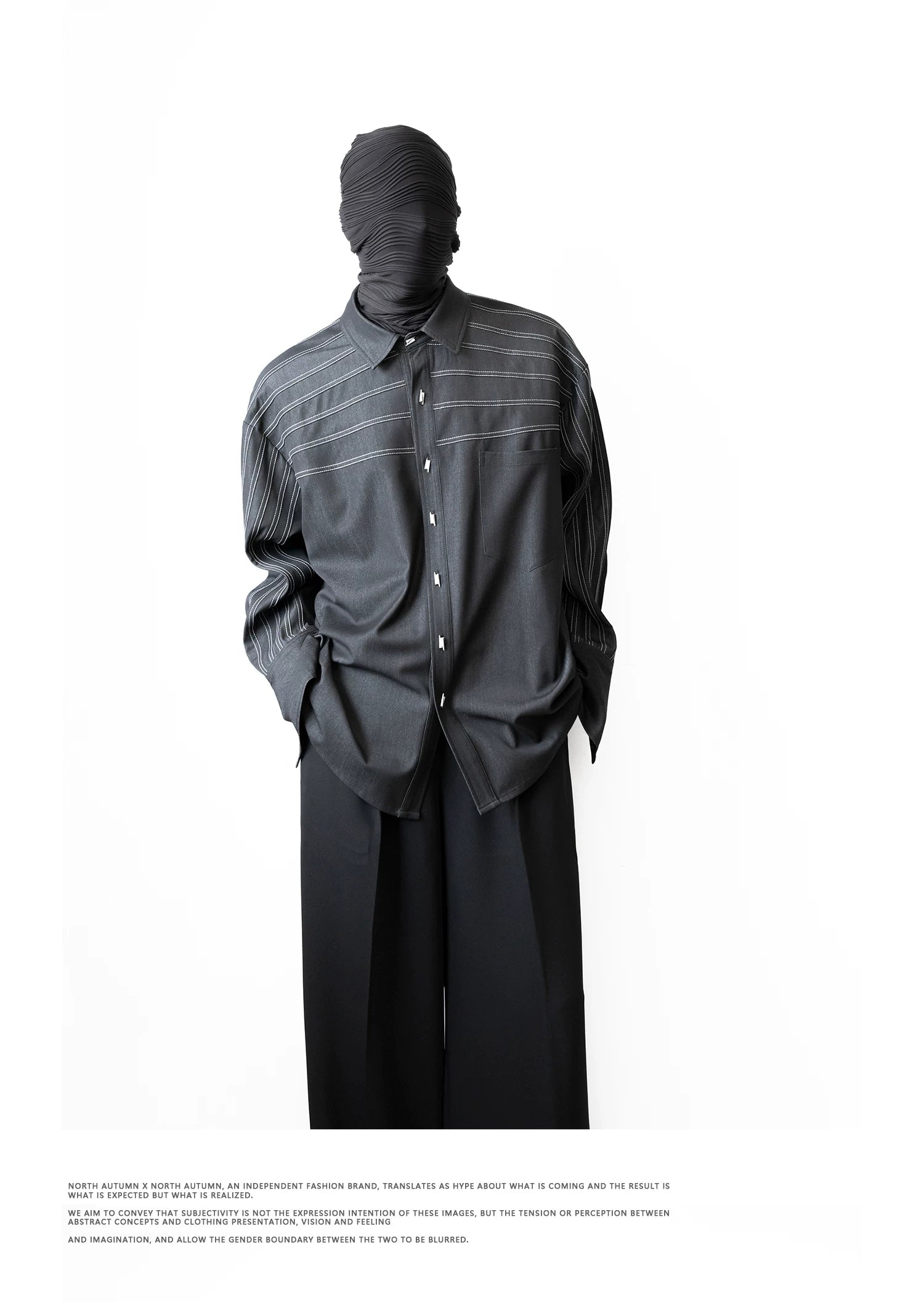 Midnight Rail Tab-Stripe Shirt