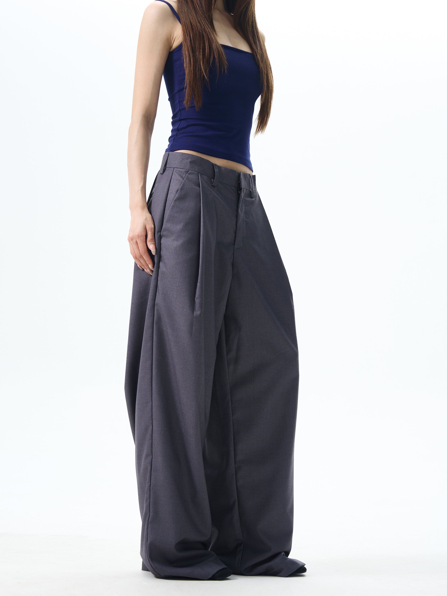 Pleated Wide Leg Dress Pants