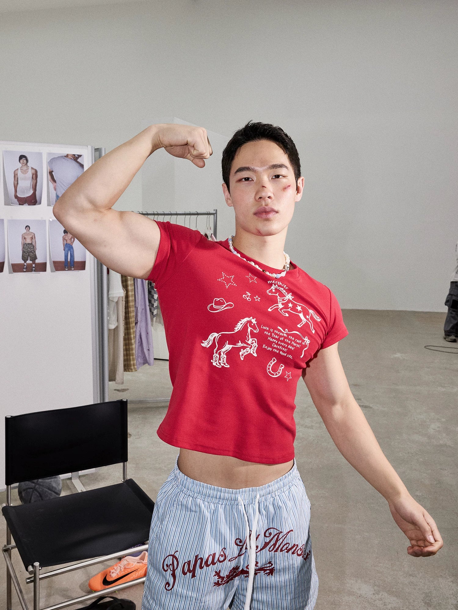 Crimson Rodeo Doodle Graphic Crop Tee