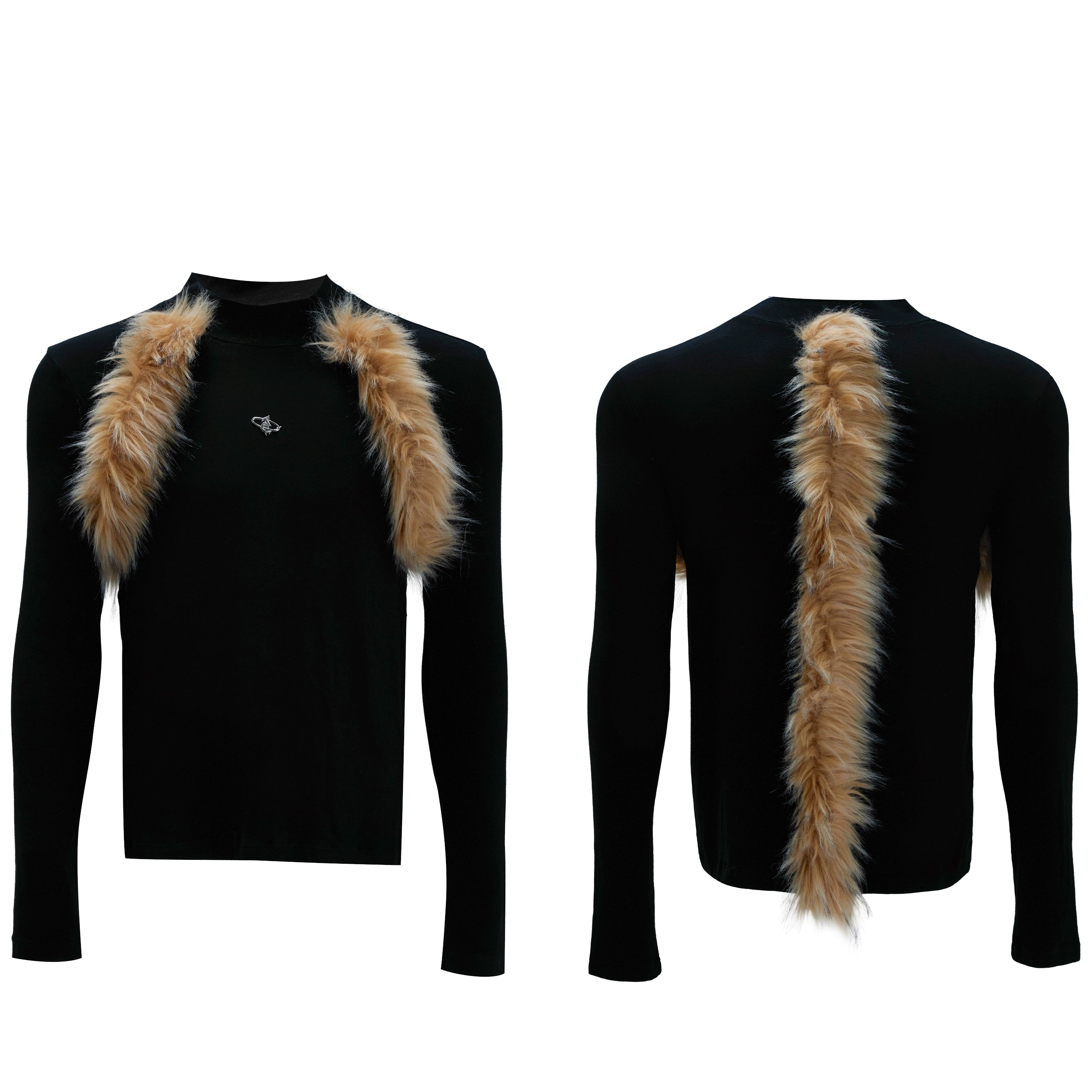 Amber Fang Contrast Fur Sweater