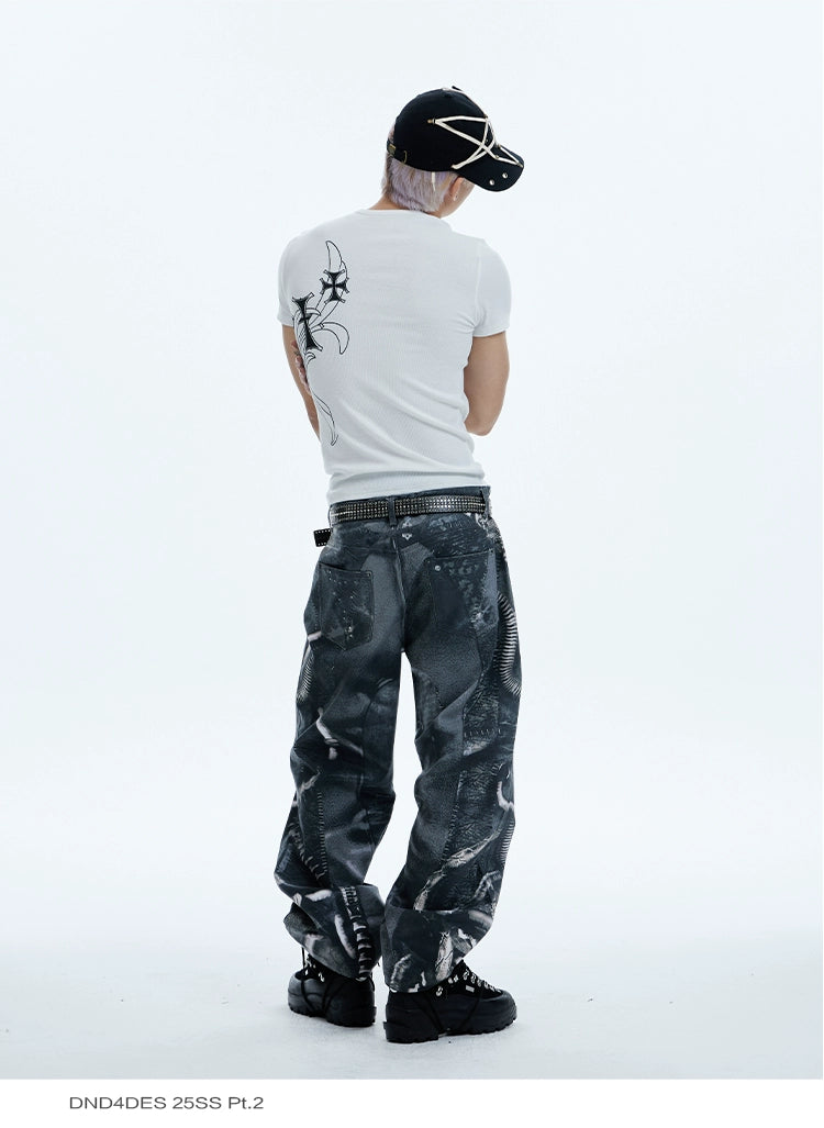 Tattoo Graphic Fitted T-Shirt