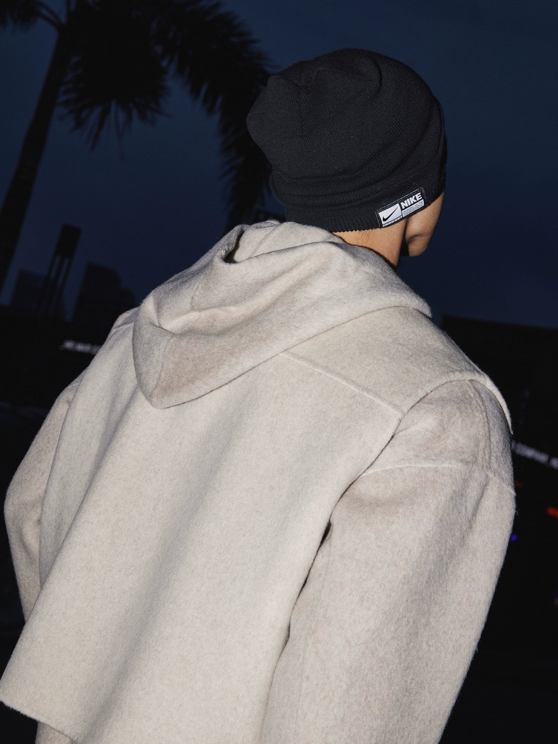 Beige Wool Utility Pocket Zip Jacket