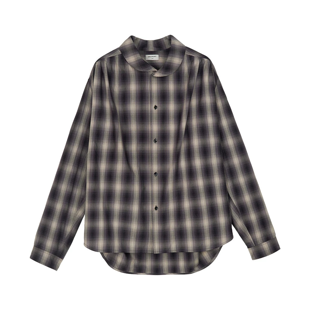 Oversized Plaid Button-Up Shirt