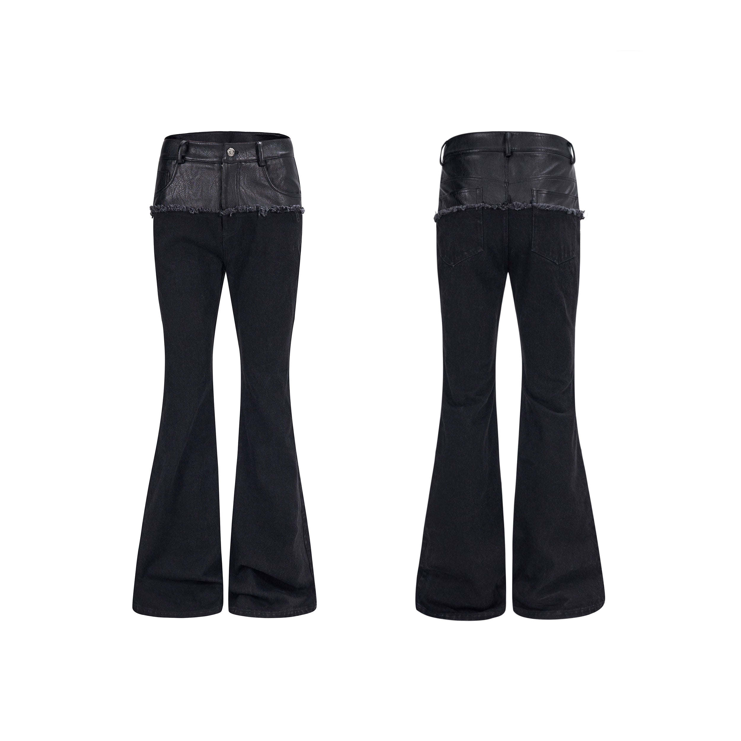 Black High Waist Flared Pants