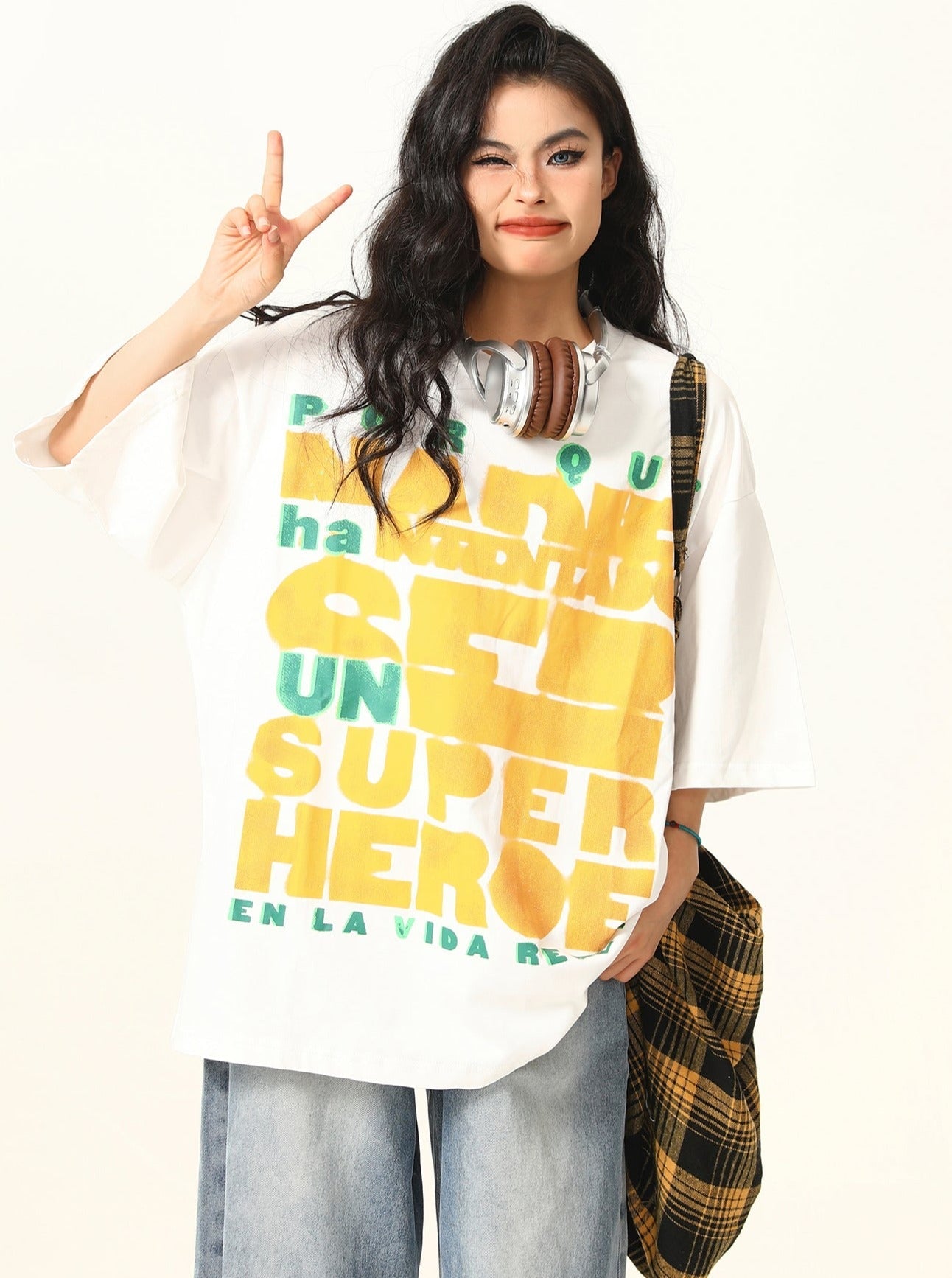 Camiseta de manga corta estética de ropa de calle moderna