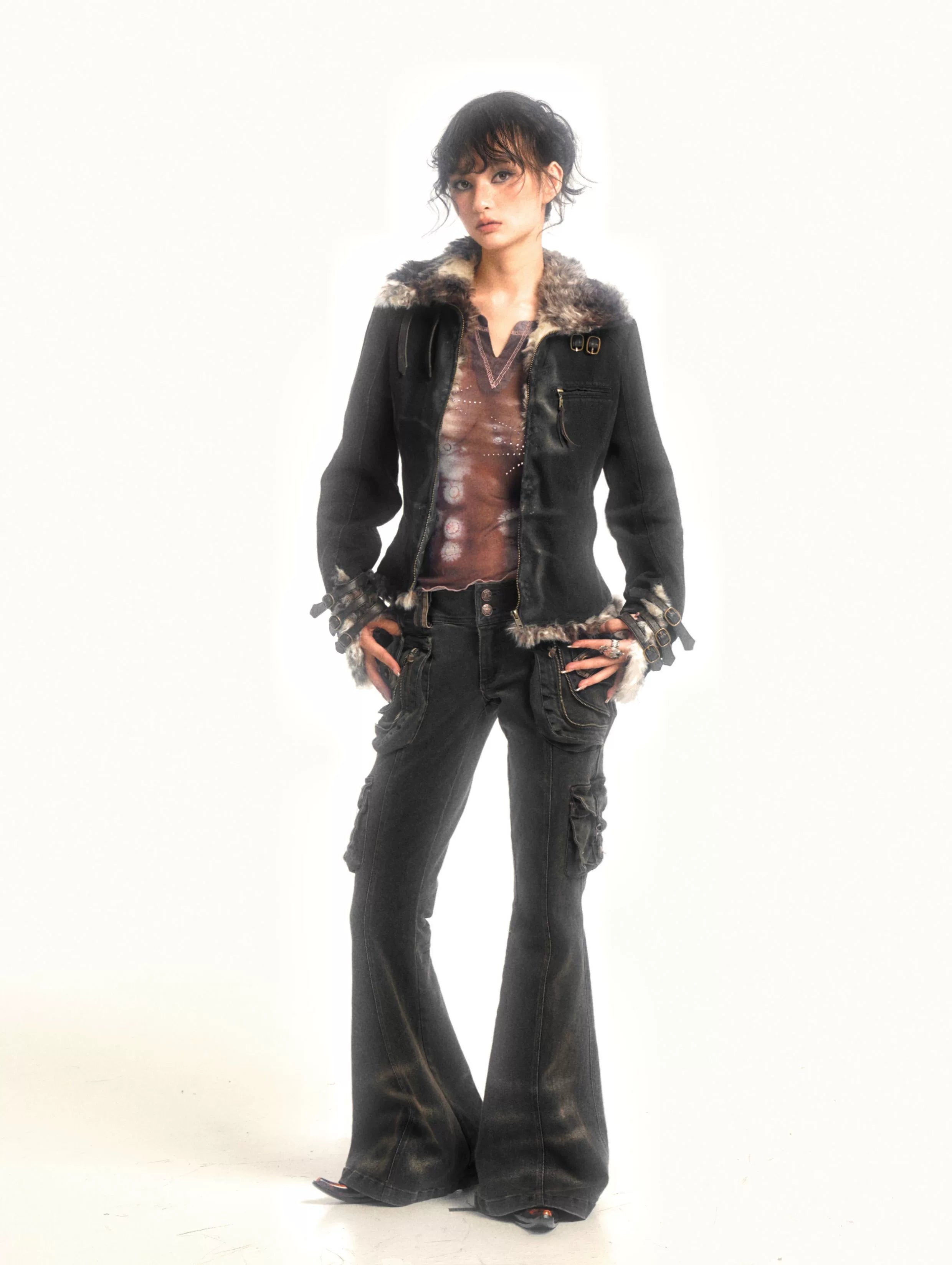 Obsidian Arsenal Cargo Flare Jeans