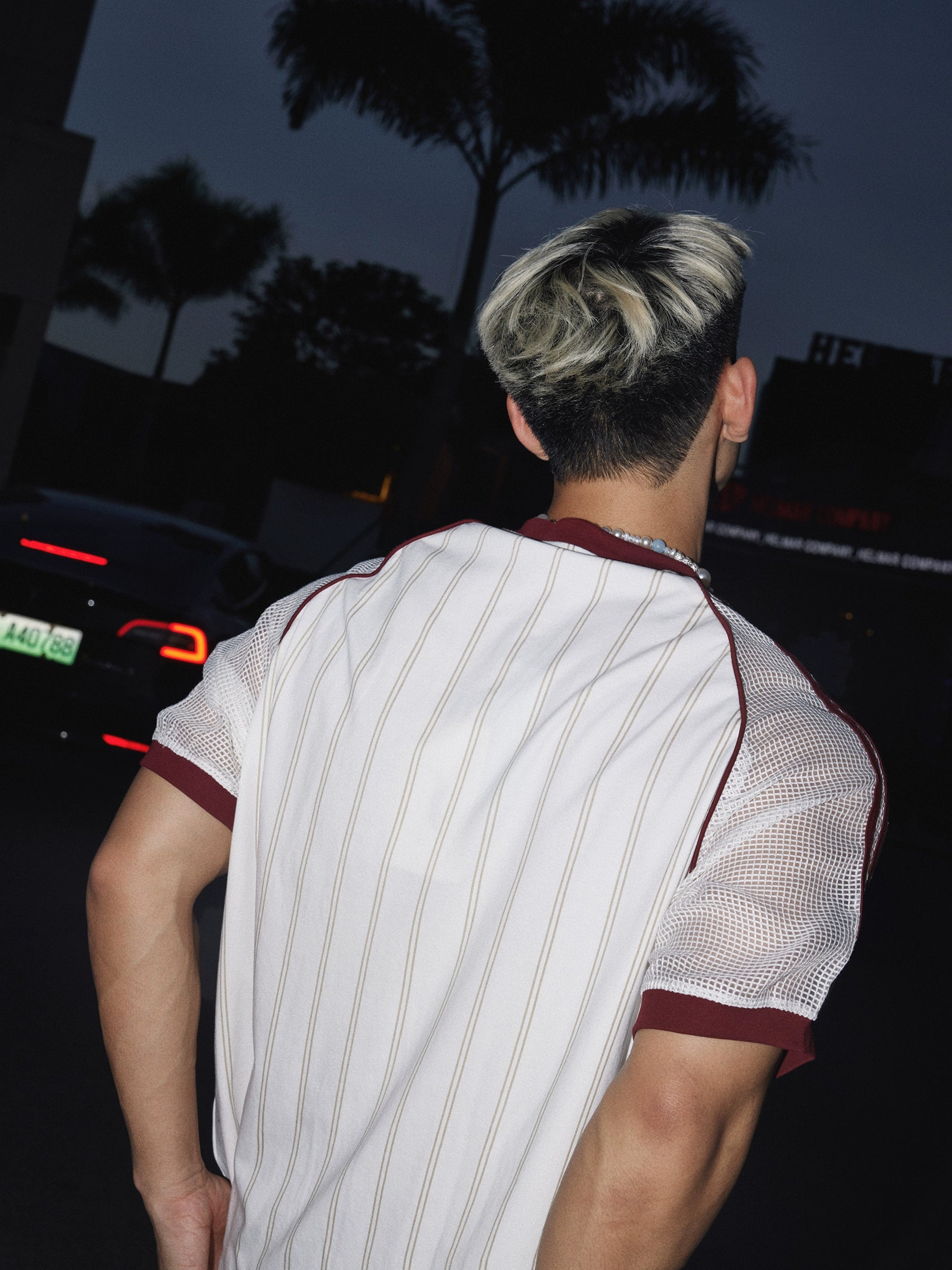 Vintage Pinstripe Baseball Jersey Shirt