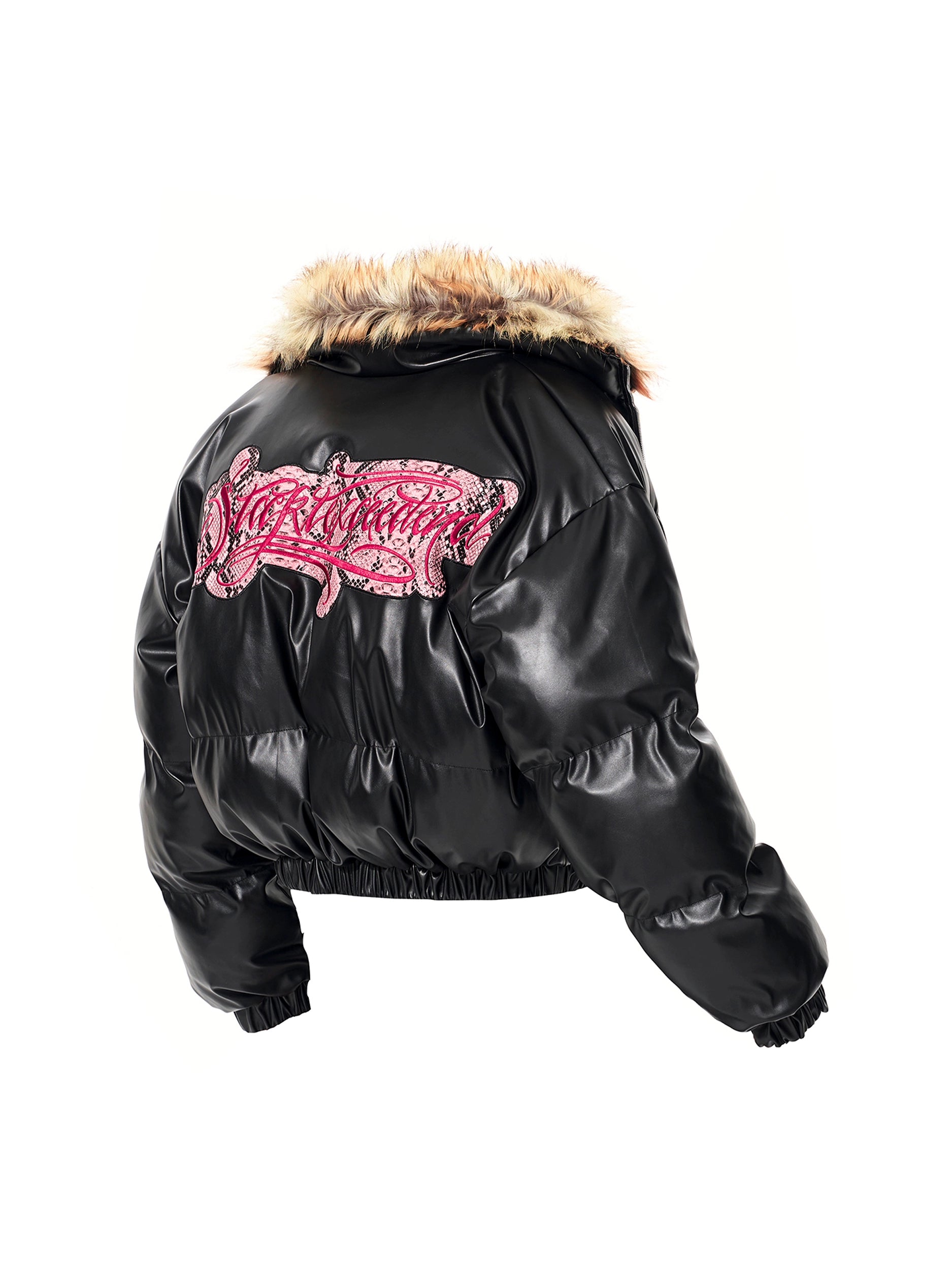 Venom Blush Python Puffer Jacket