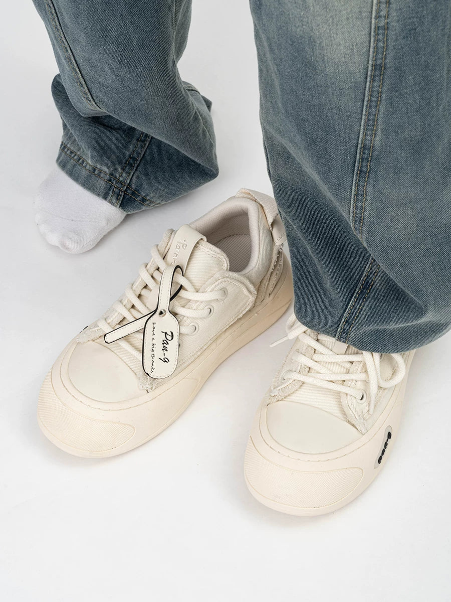 Monochrome Tag Canvas Sneakers