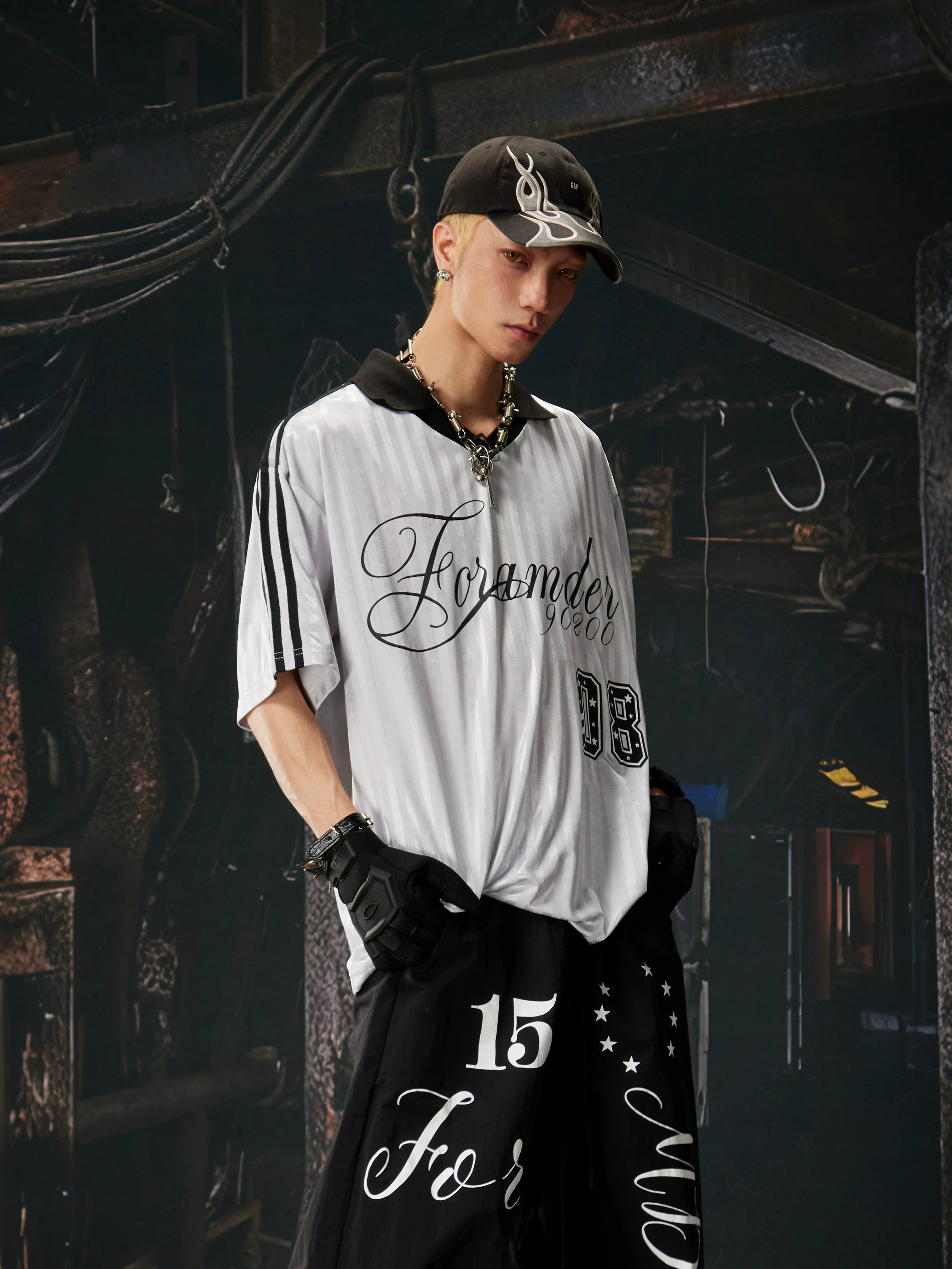 Foramder Varsity Stripe Soccer Jersey Tee