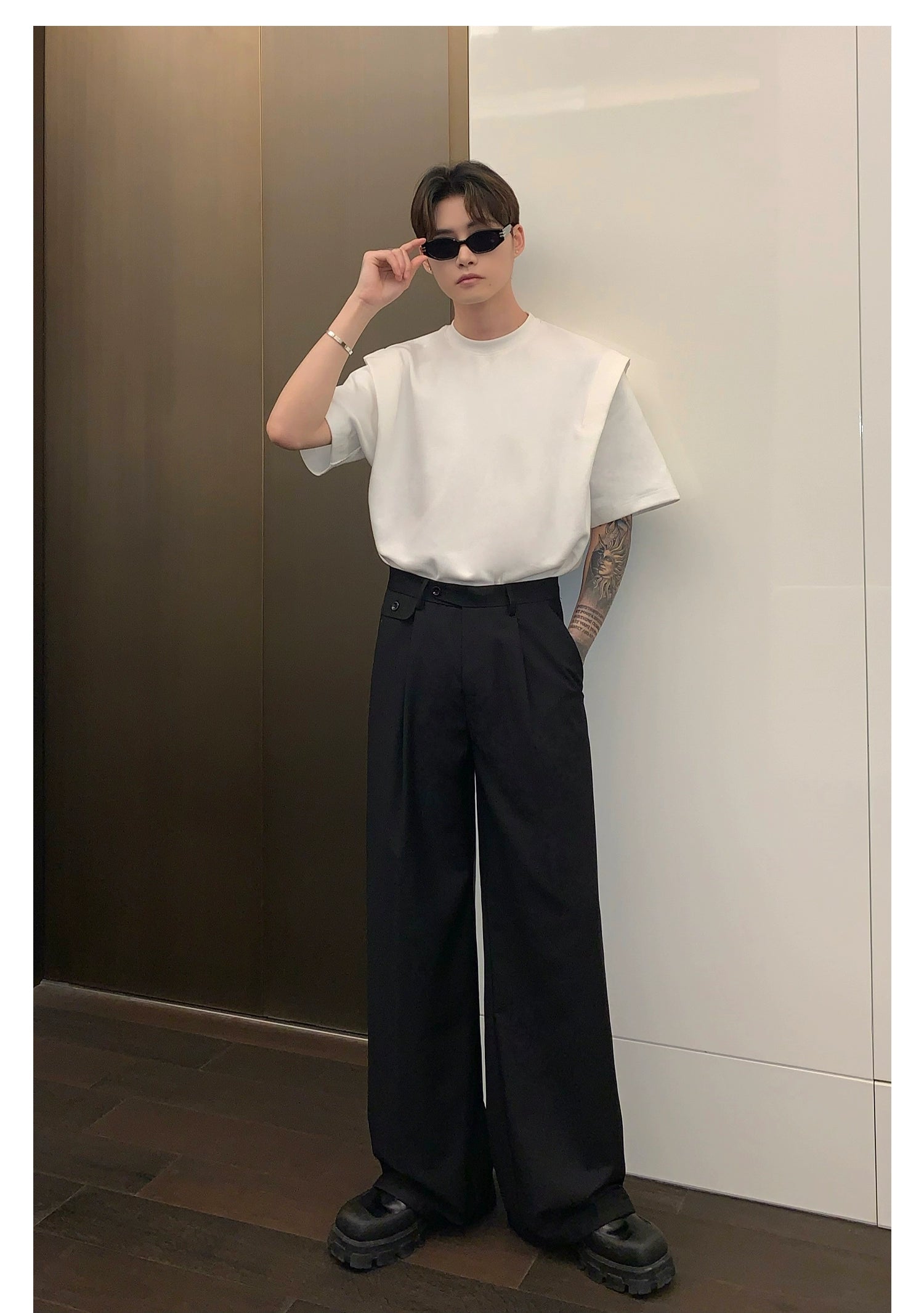 Wide-Leg Dress Pants