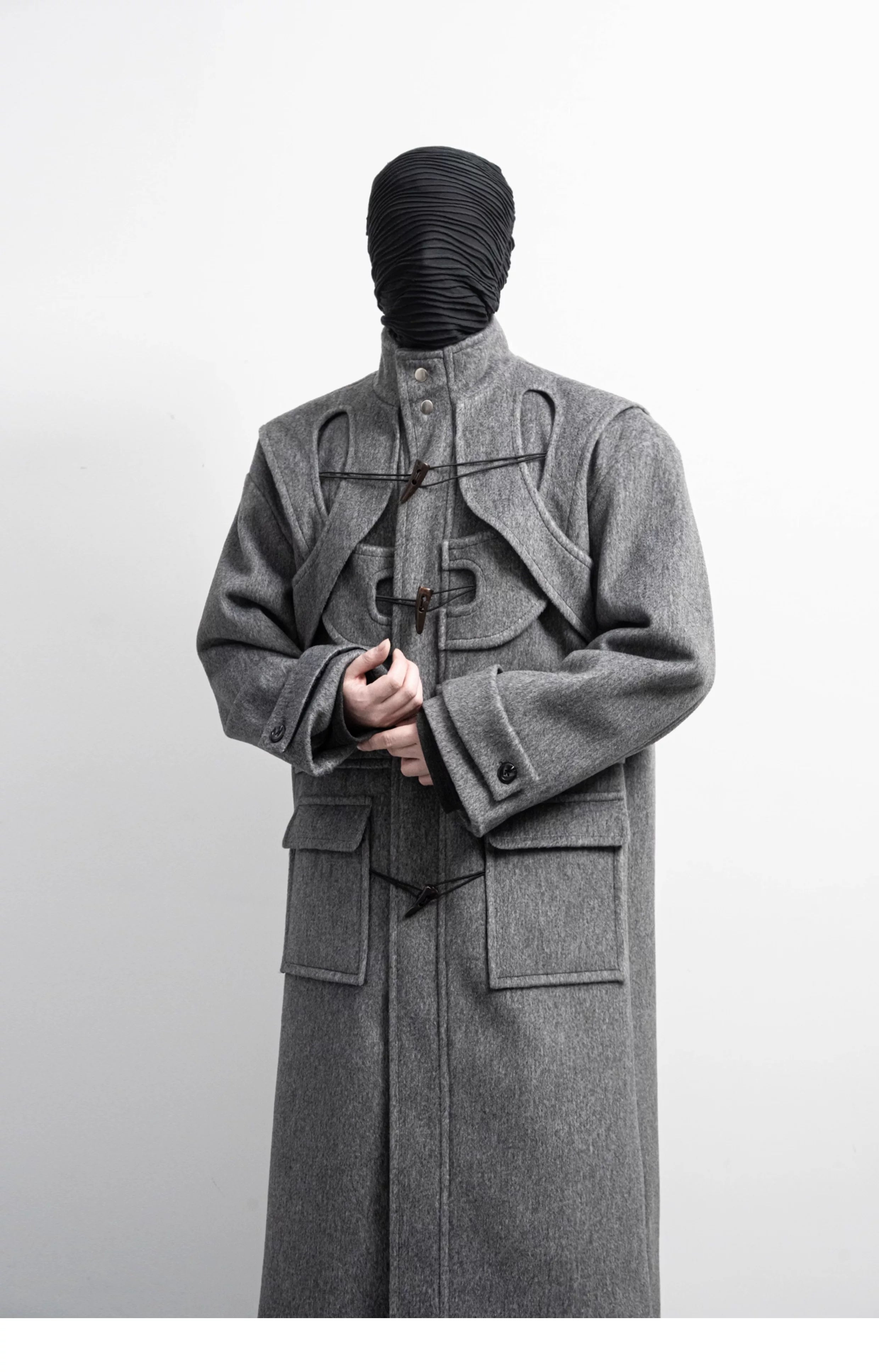 Iron Bastion Harnessed Wool Overcoat