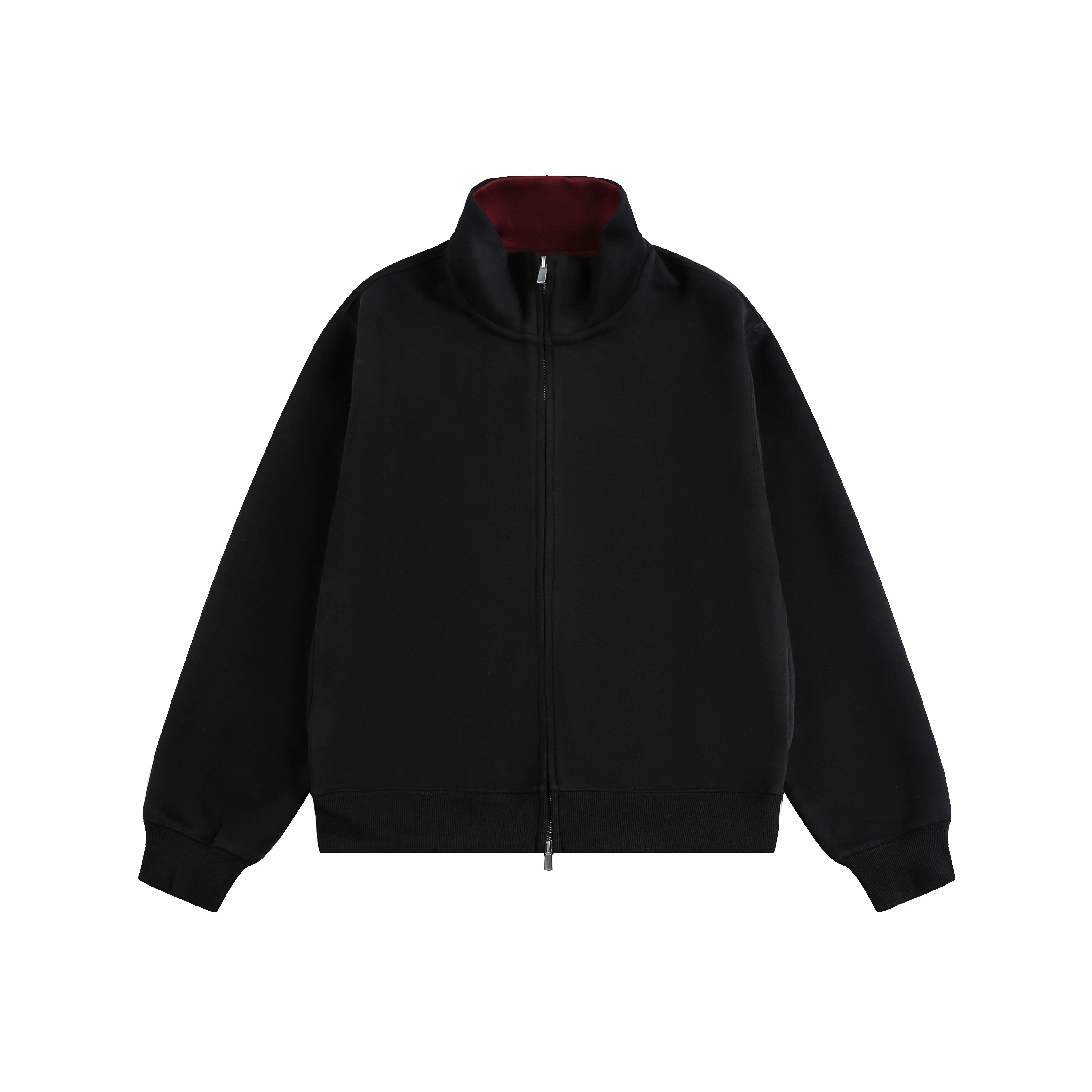 Dual-Tone Varsity Zip Hoodie