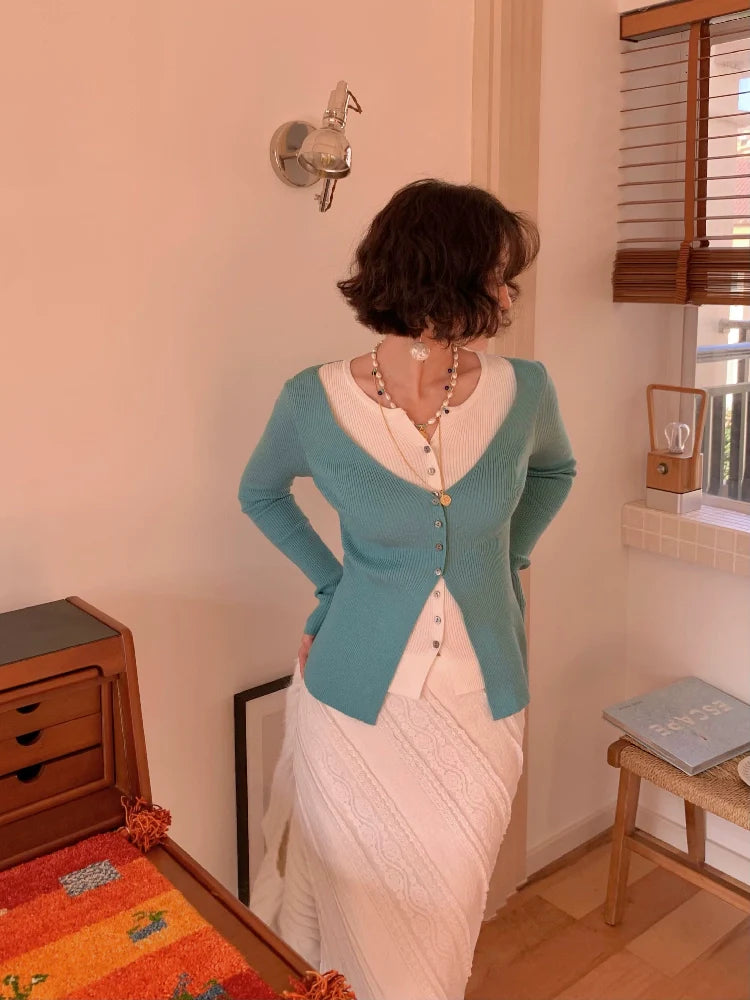 White Diagonal Lace Maxi Skirt