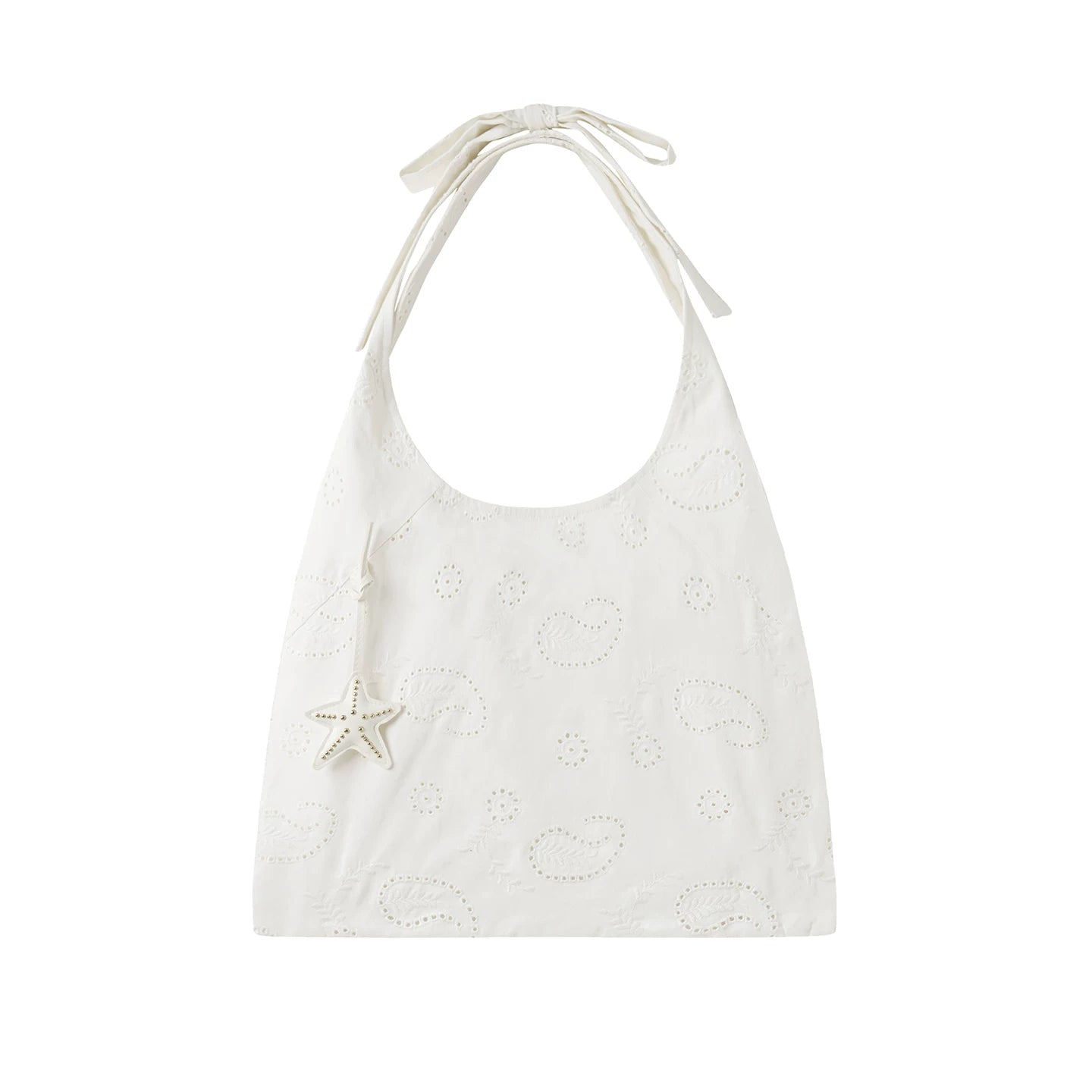 Eyelet Star Cotton Slouch Tote - view 5