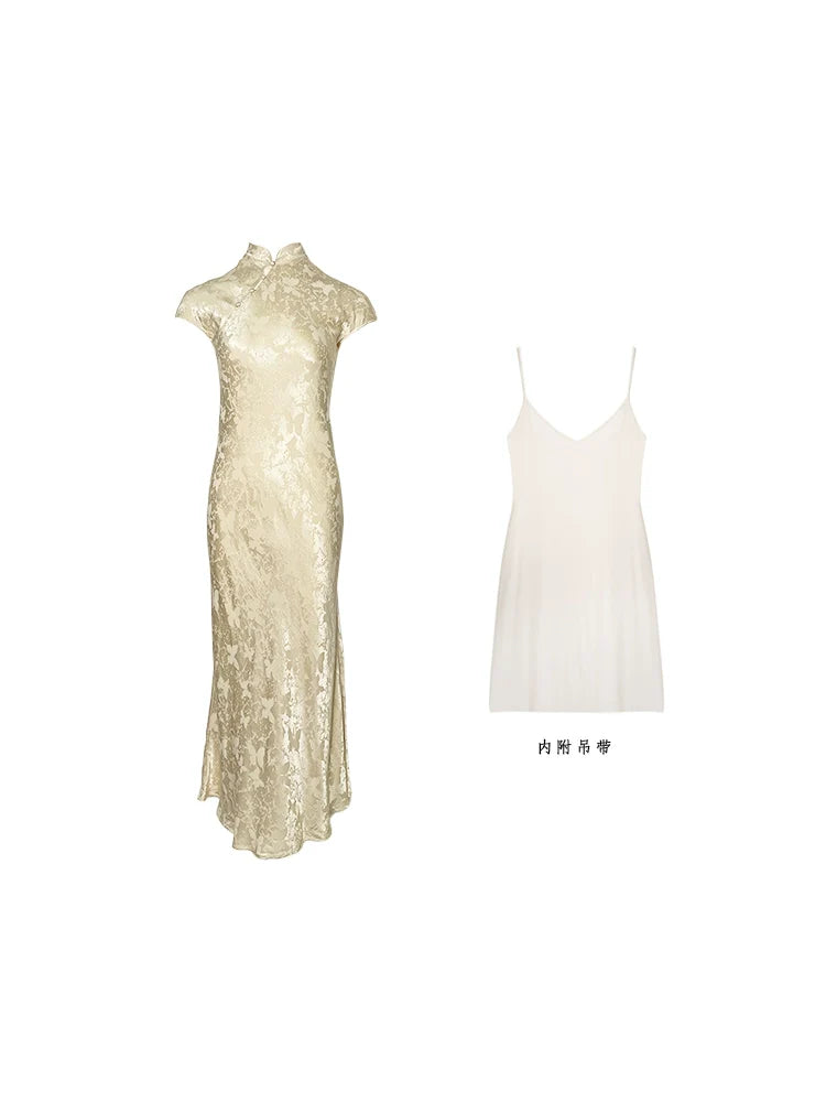 Brocade Cheongsam Qipao Maxi Dress
