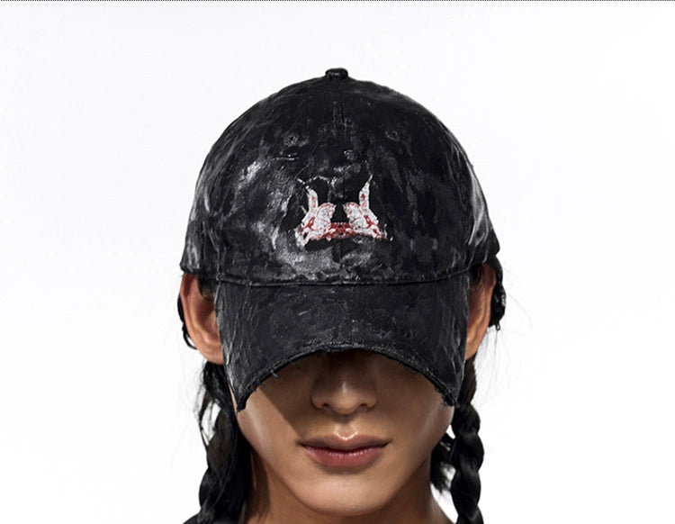 Black Graphic Baseball Cap