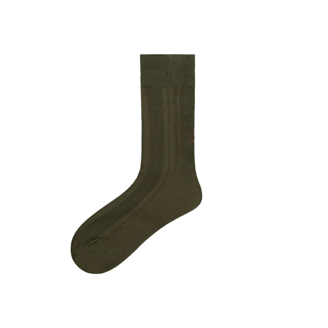 Ribbed Structured Crew Socks
