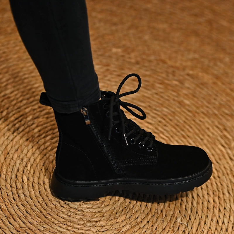 Midnight Cozy Lined Combat Boots