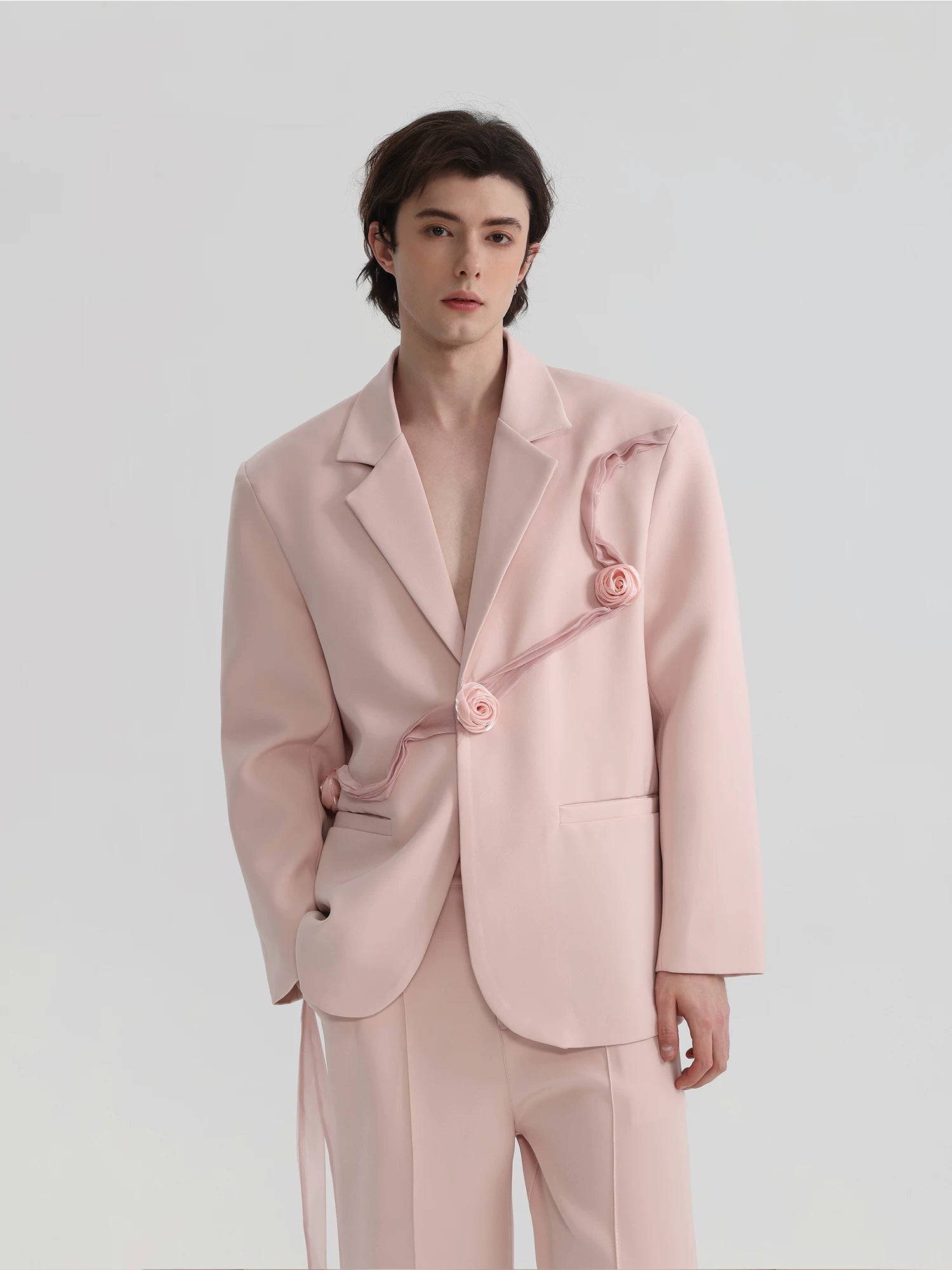 Blush Rose Drift Sculpted Blazer