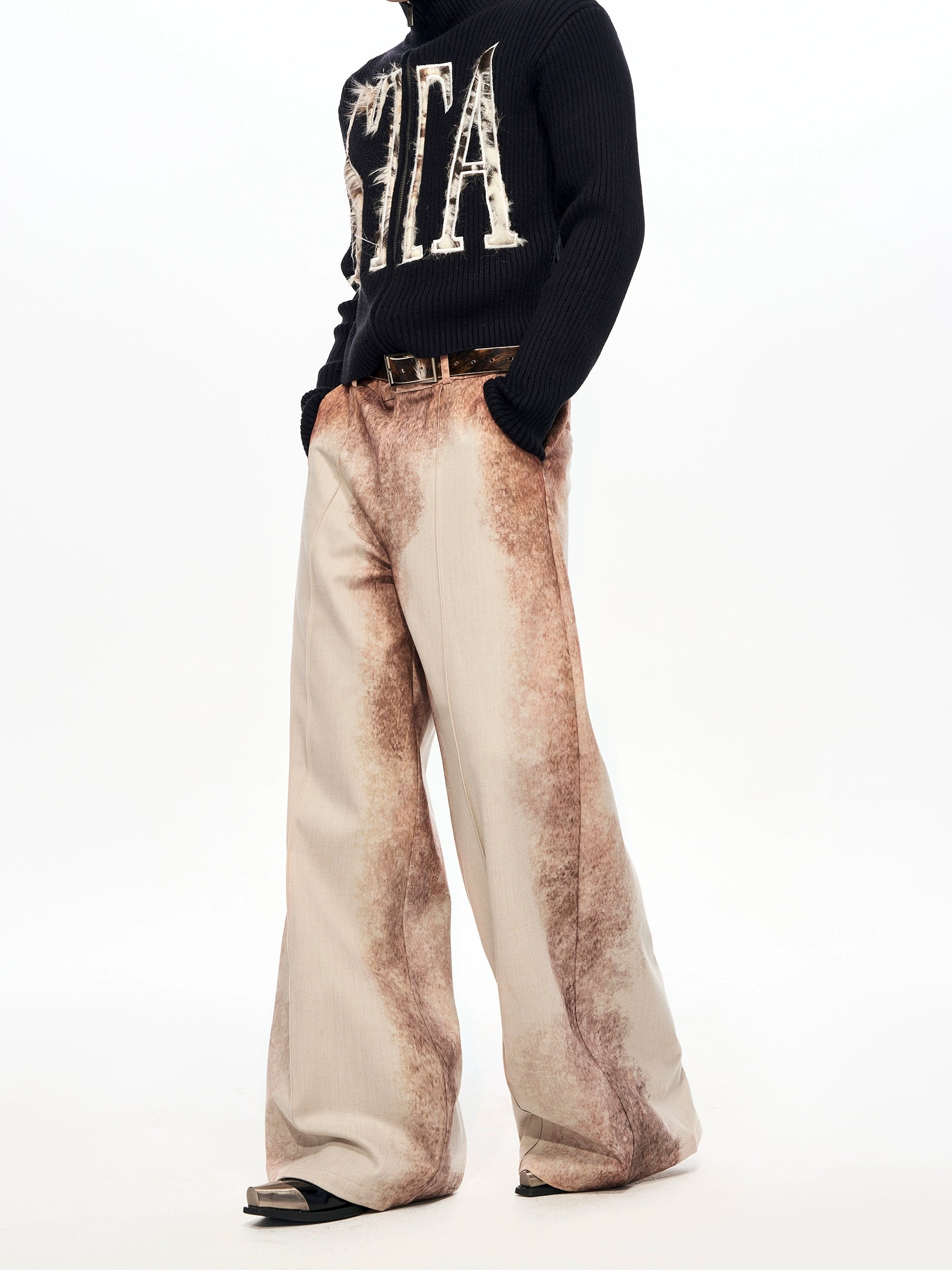 Rust Mirage Distressed Blazer Jacket and Pants Setup