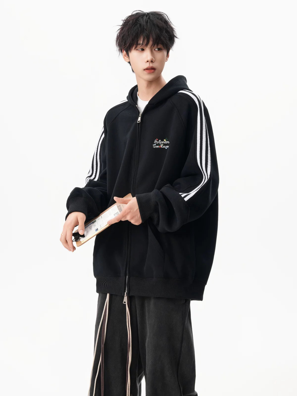 Triple Track Heather Zip Hoodie