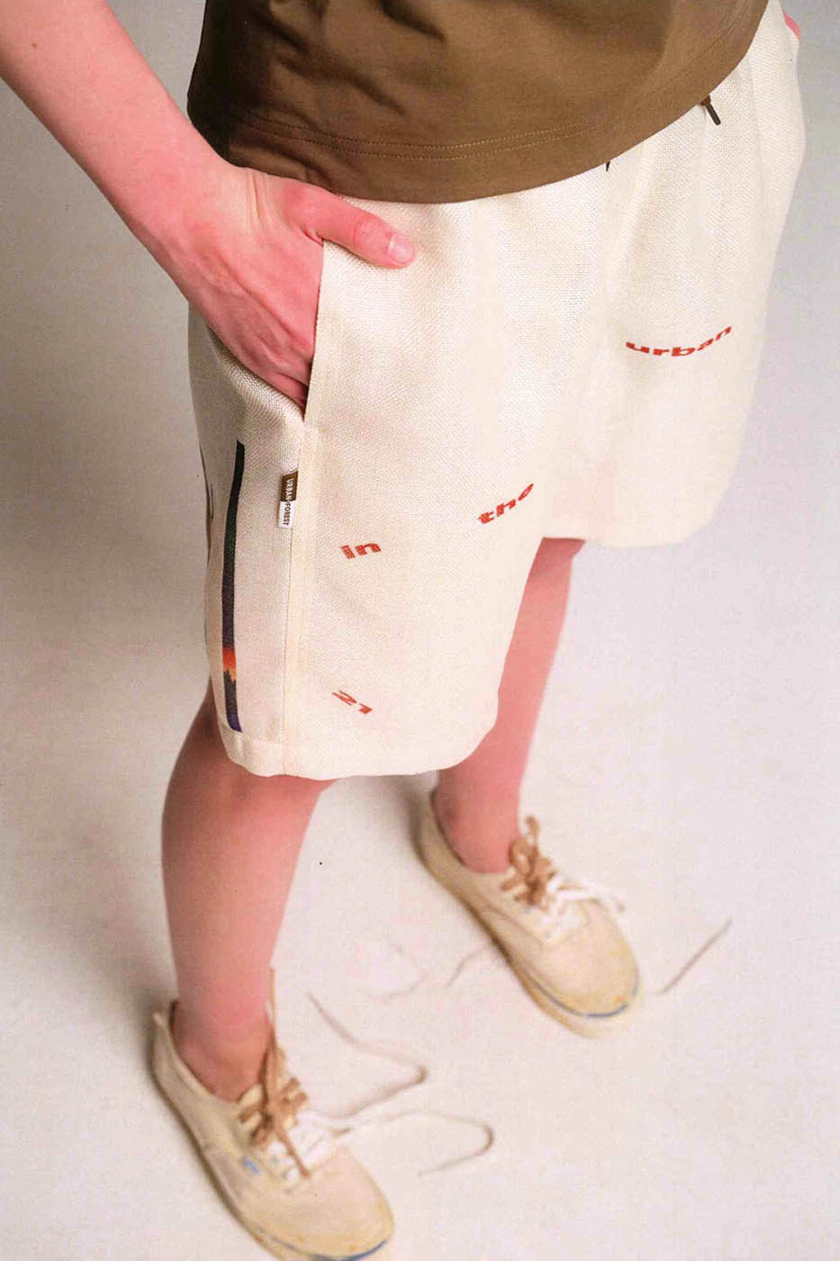 Shorts de texte forestier urbain