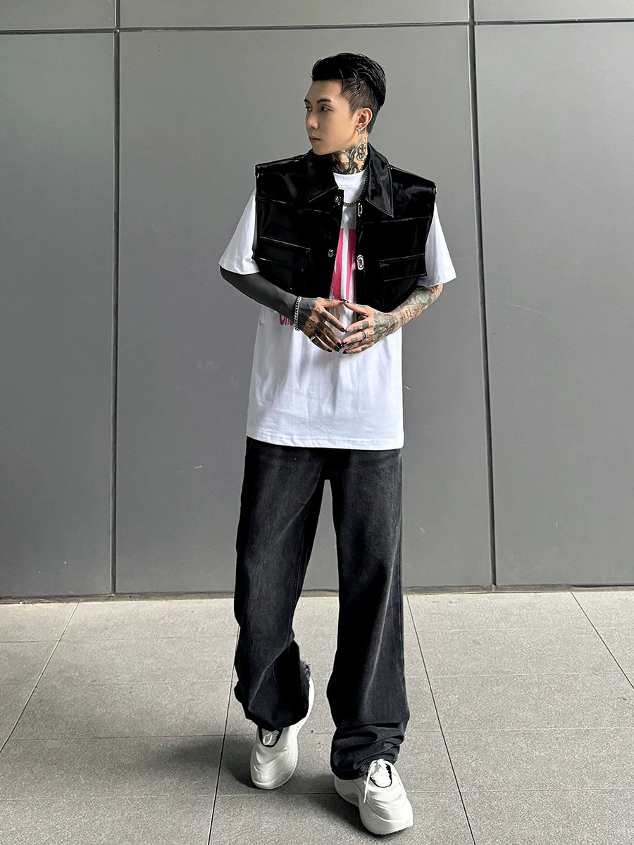 Neon Chrome Patent Street Vest