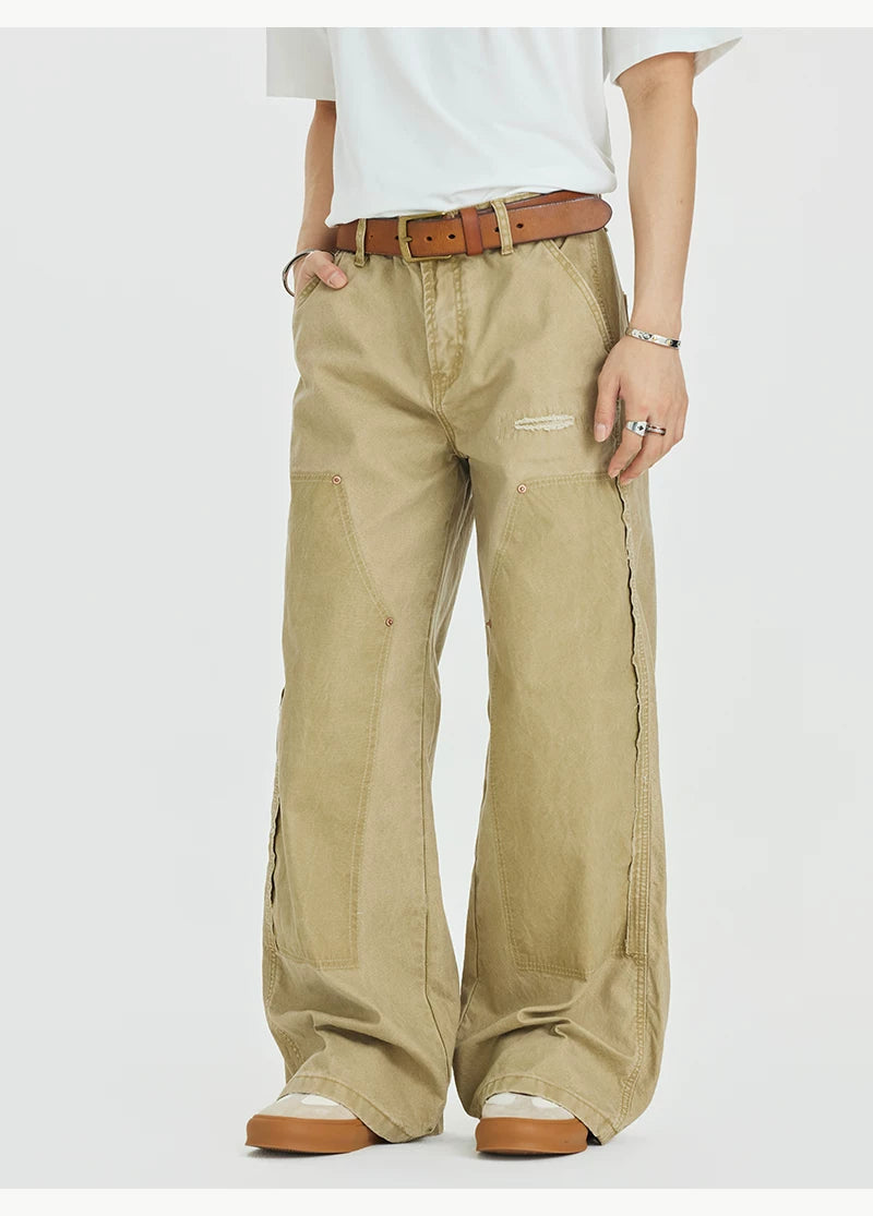 Sage Panel Utility Jeans