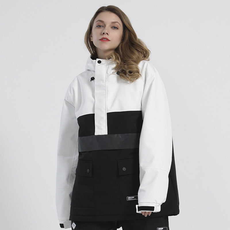 Two-Tone Colorblock Snow Anorak