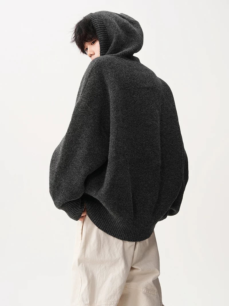 Campus Mist Henley Knit Hoodie
