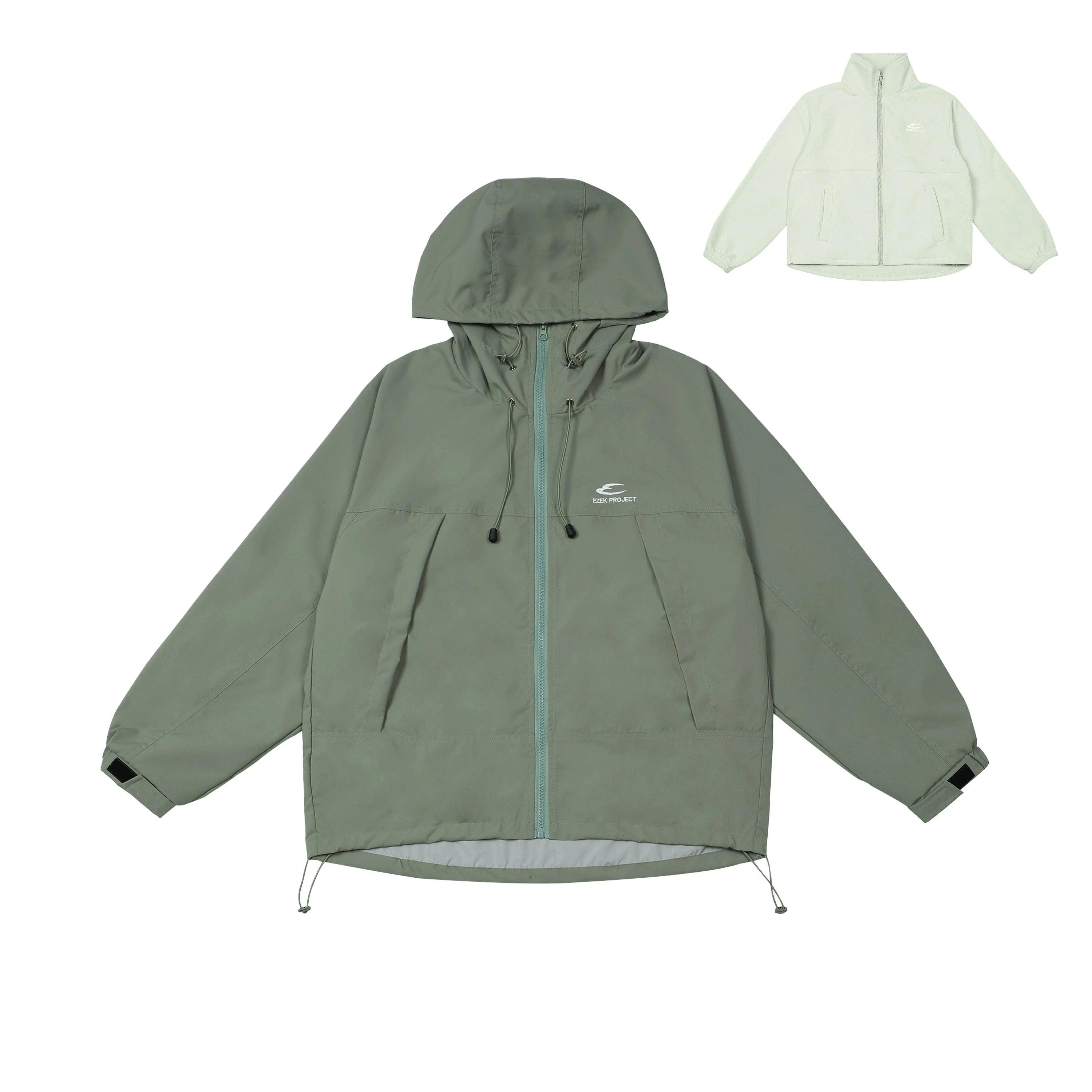 Ezek O'Neill sudadera con capucha de gran tamaño negro - chaqueta con cremallera creciente para mujeres con logotipo y capucha con cordón