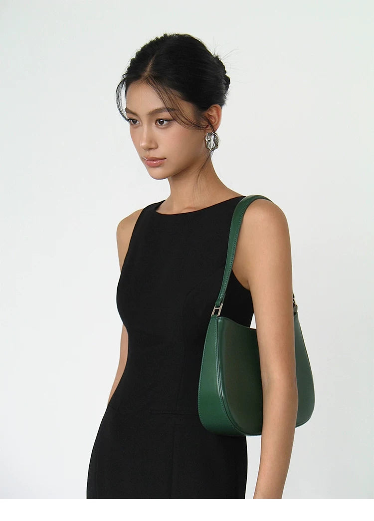 City Muse Sleek Boat‑Neck Mini Dress