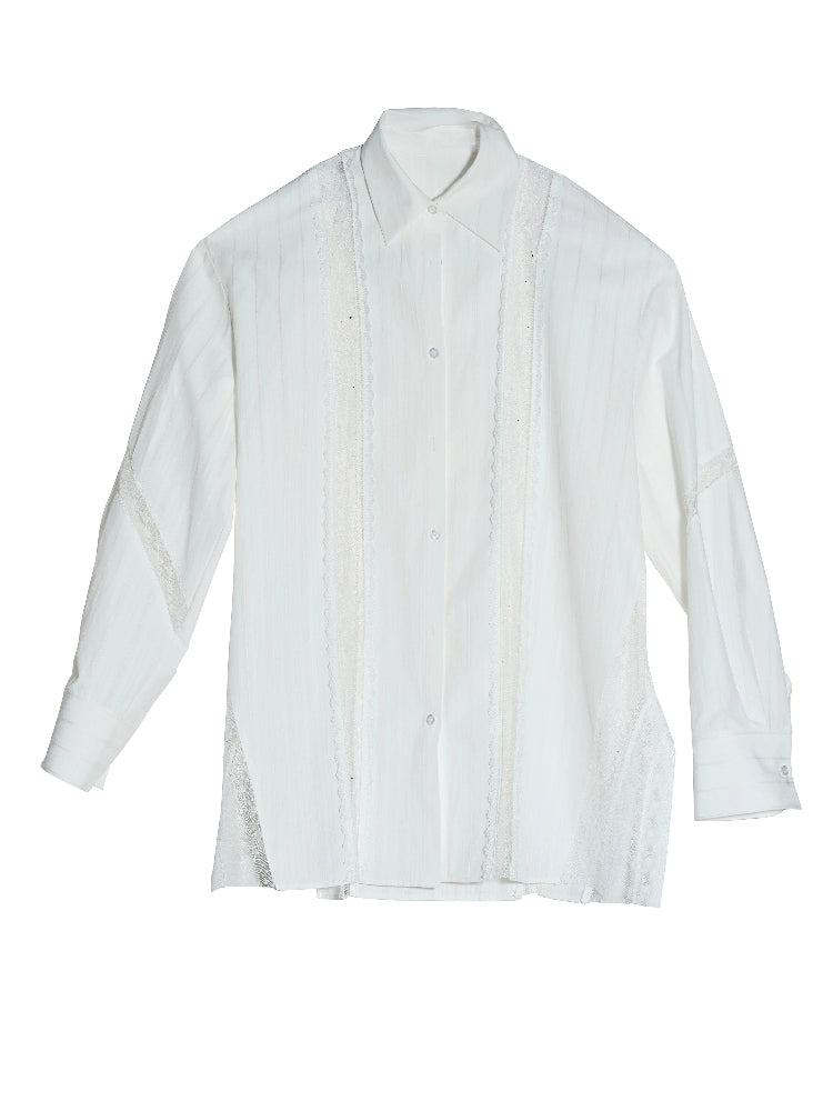 Classic White Cotton Long Sleeve Shirt